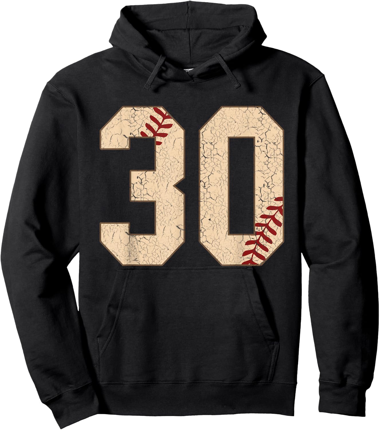 30th Birthday Gift Baseball and Softball 30 Years Old Hoodie - Hoodie | Black