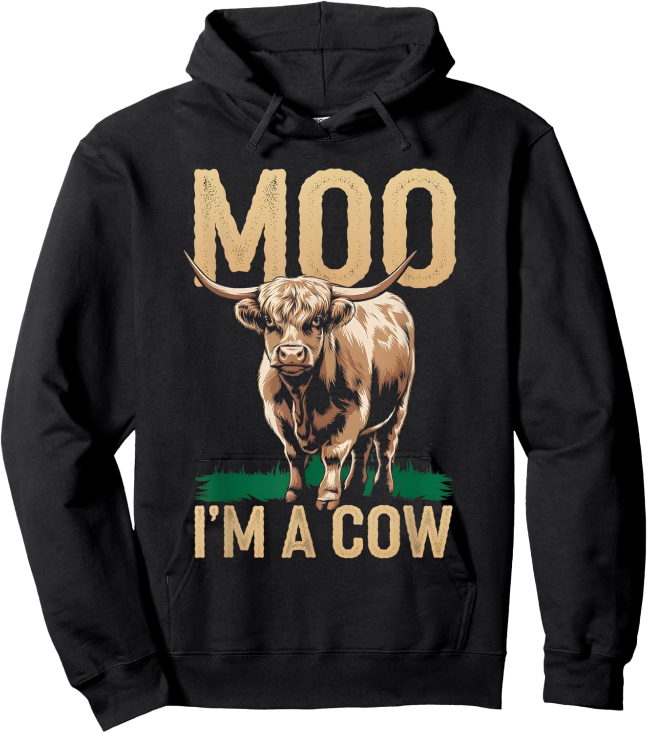 Moo I'm A Cow Cow Costume Men Kids Hoodie - Hoodie | Black