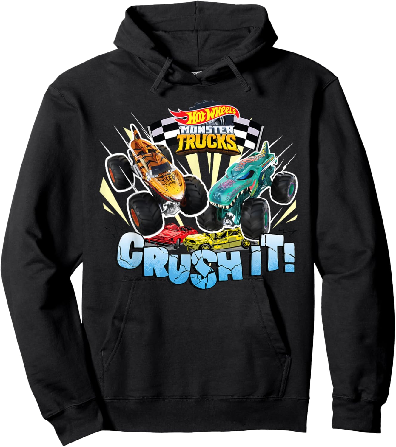 Hot Wheels Monster Trucks - Crush It Hoodie - Hoodie | Black