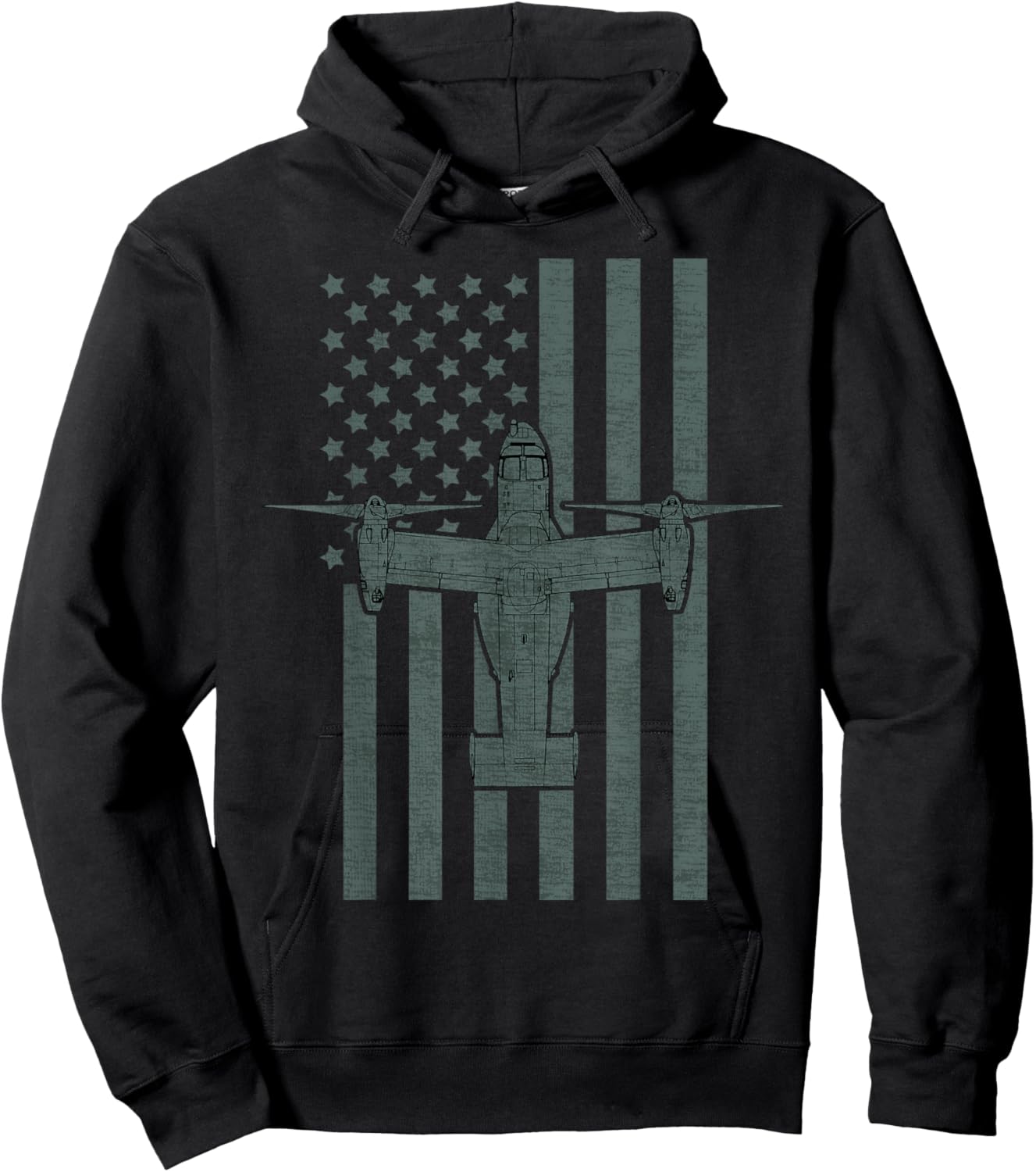 V-22 Osprey Aircraft US Military Helicopter Hoodie - Hoodie | Black