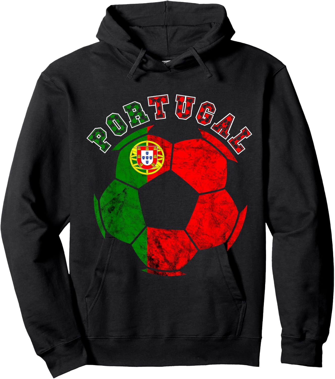 Futebol Portuguese Soccer Player Portugal Portuugese Flag Hoodie - Hoodie | Black