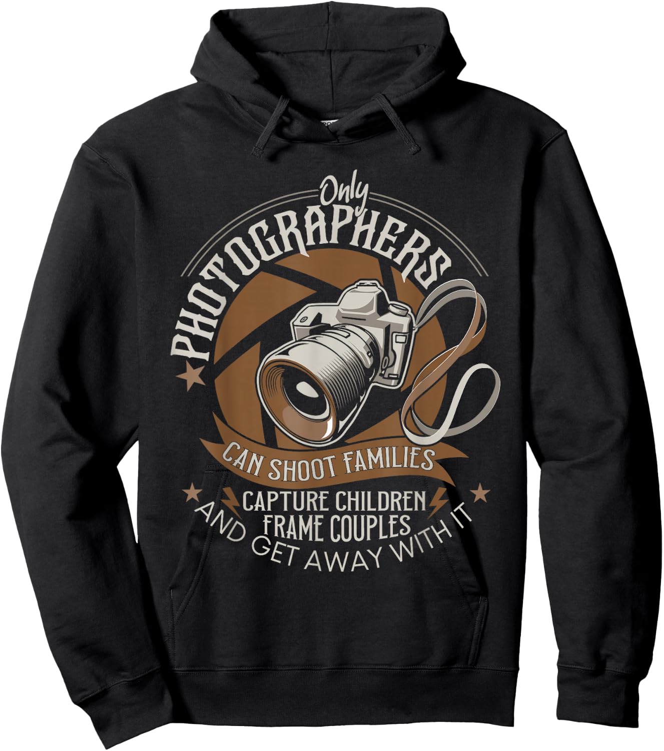 Only Photographers Can Shoot Families - Photography Pun Hoodie - Hoodie | Black