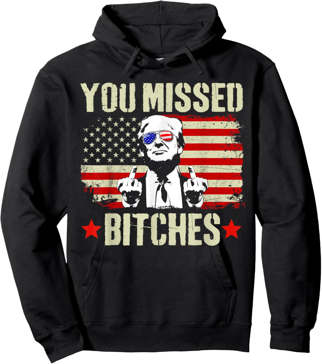 You Missed Shirt, You Missed Trump 2024 You Missed Hoodie - Hoodie | Black