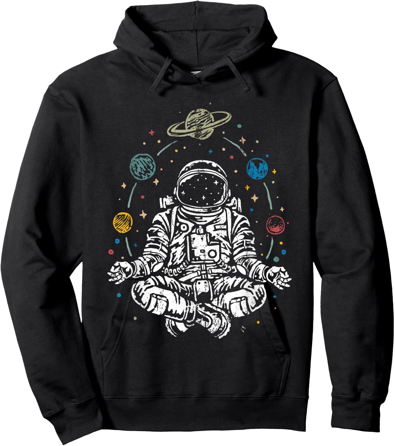 Namaste Planet Outer Space Cosmonaut Yoga Gift Astronaut Hoodie - Hoodie | Black