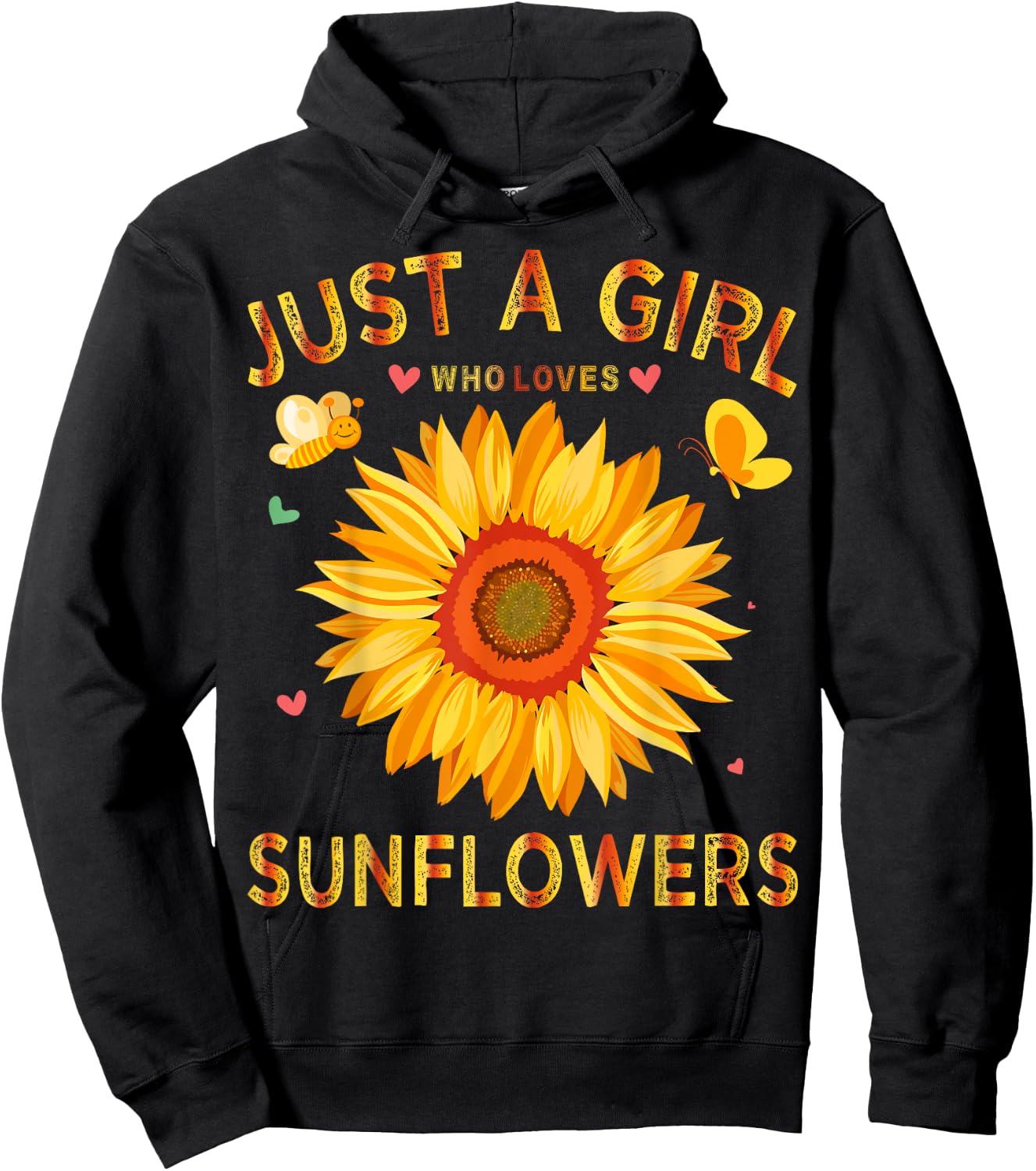 Sunflower Shirt Just A Girl Who Loves Sunflowers Hoodie - Hoodie | Black