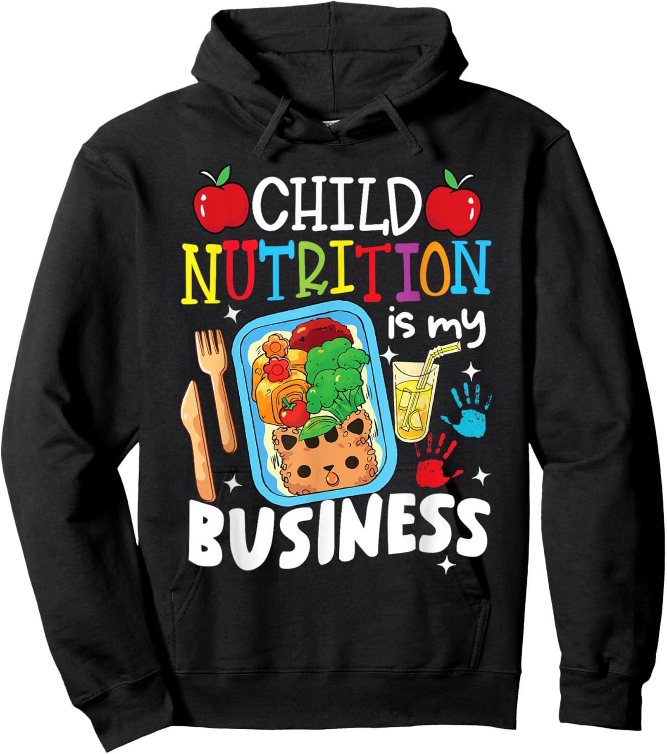 Child Nutrition is My Business Kids Lunch Box Cafeteria Crew Hoodie - Hoodie | Black