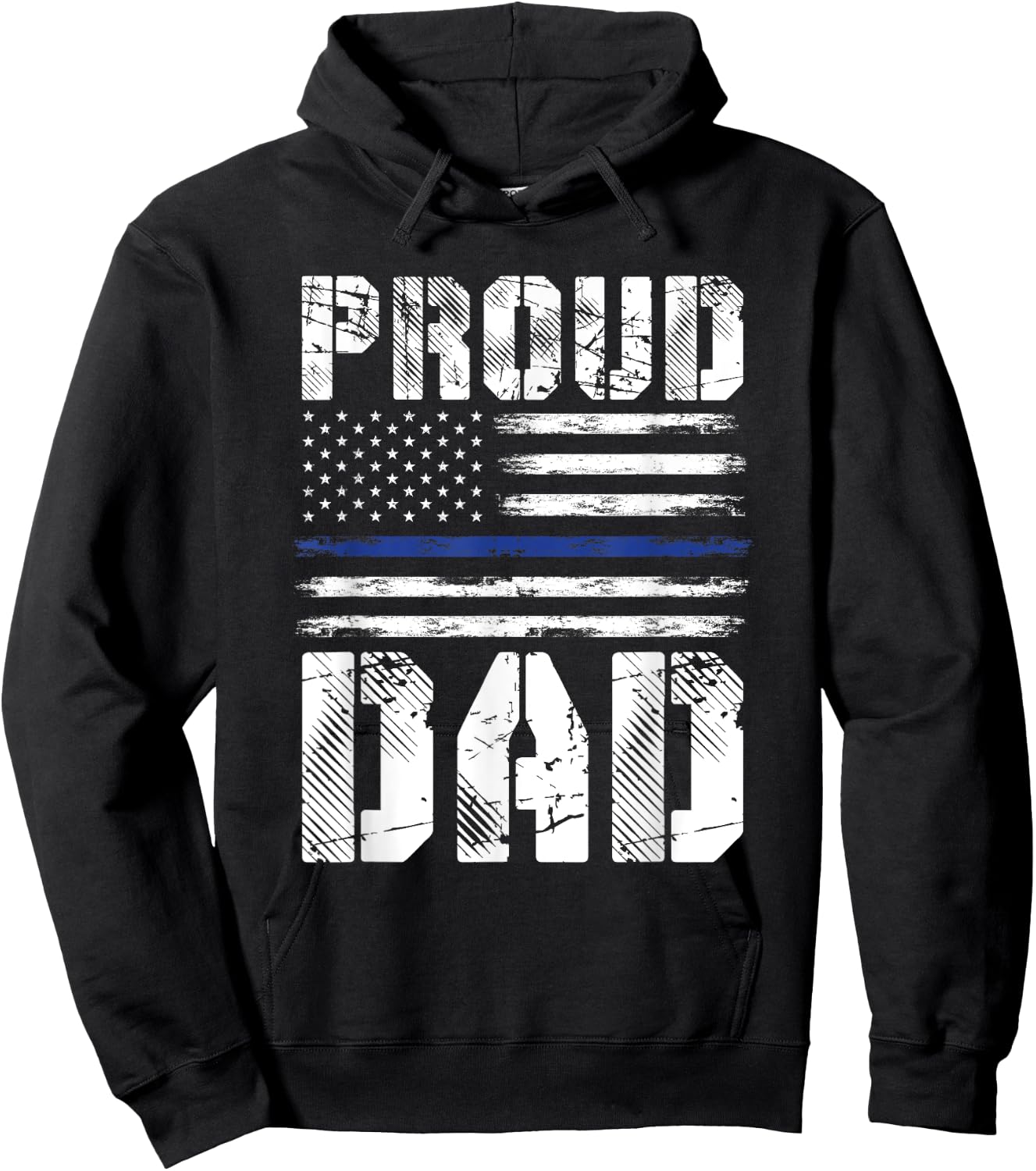 Proud Dad Police Hoodie - Hoodie | Black