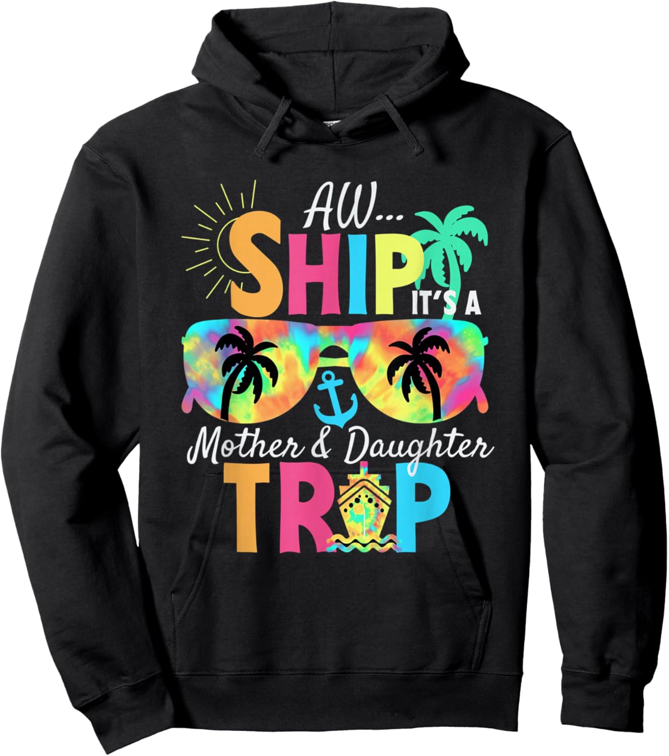 Mother Daughter Cruise Mom Daughter Vacation Mother's Day Hoodie - Hoodie | Black