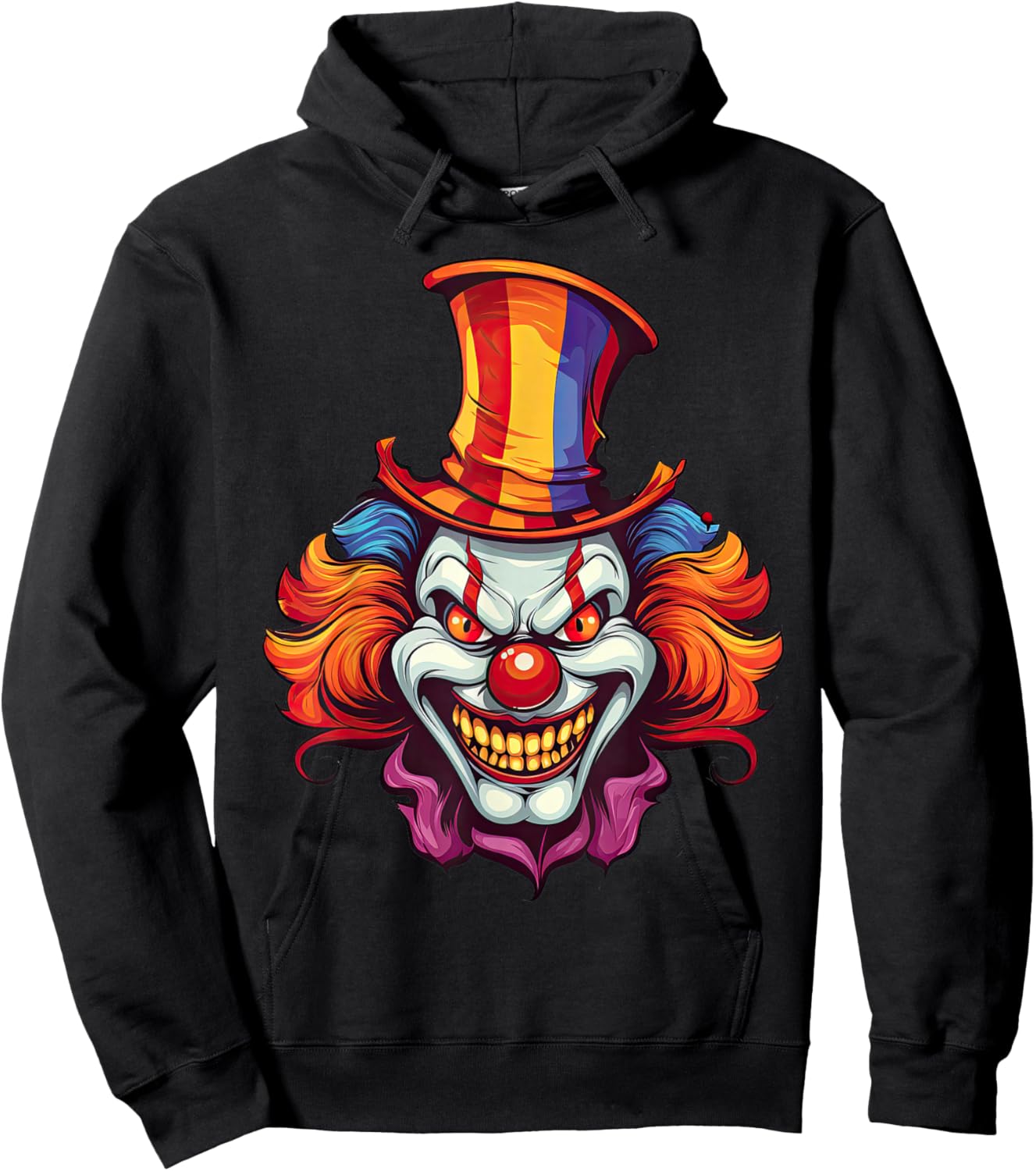 Scary Evil Clown Creepy Spooky Horror Haloween Costume Hoodie - Hoodie | Black