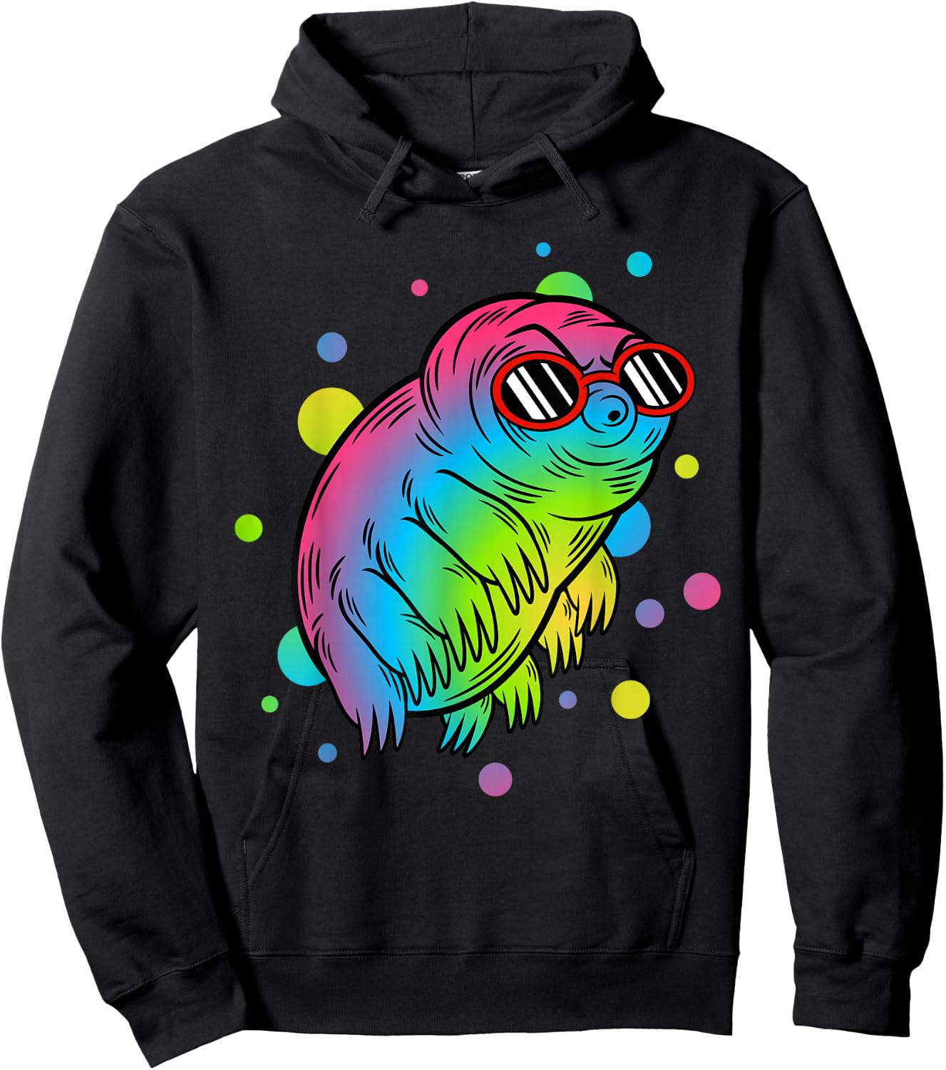 Big Rainbow Water Bear Funny Tardigrade Gift Men Women Kids Hoodie - Hoodie | Black