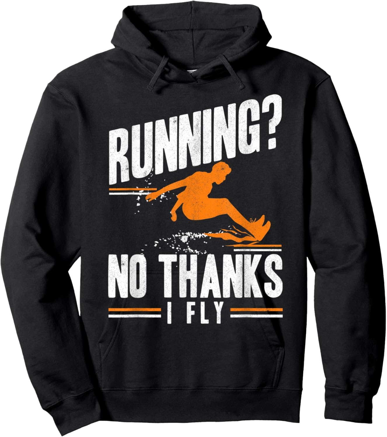 No Thanks I Fly Triple Jumper Track And Field Long Jump Hoodie - Hoodie | Black