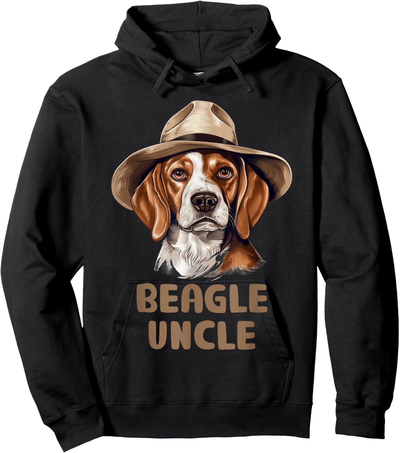 Cute Beagle Uncle Dog Lovers Gift Funny Puppy Beagle Owner Men Women Kids Hoodie - Hoodie | Black