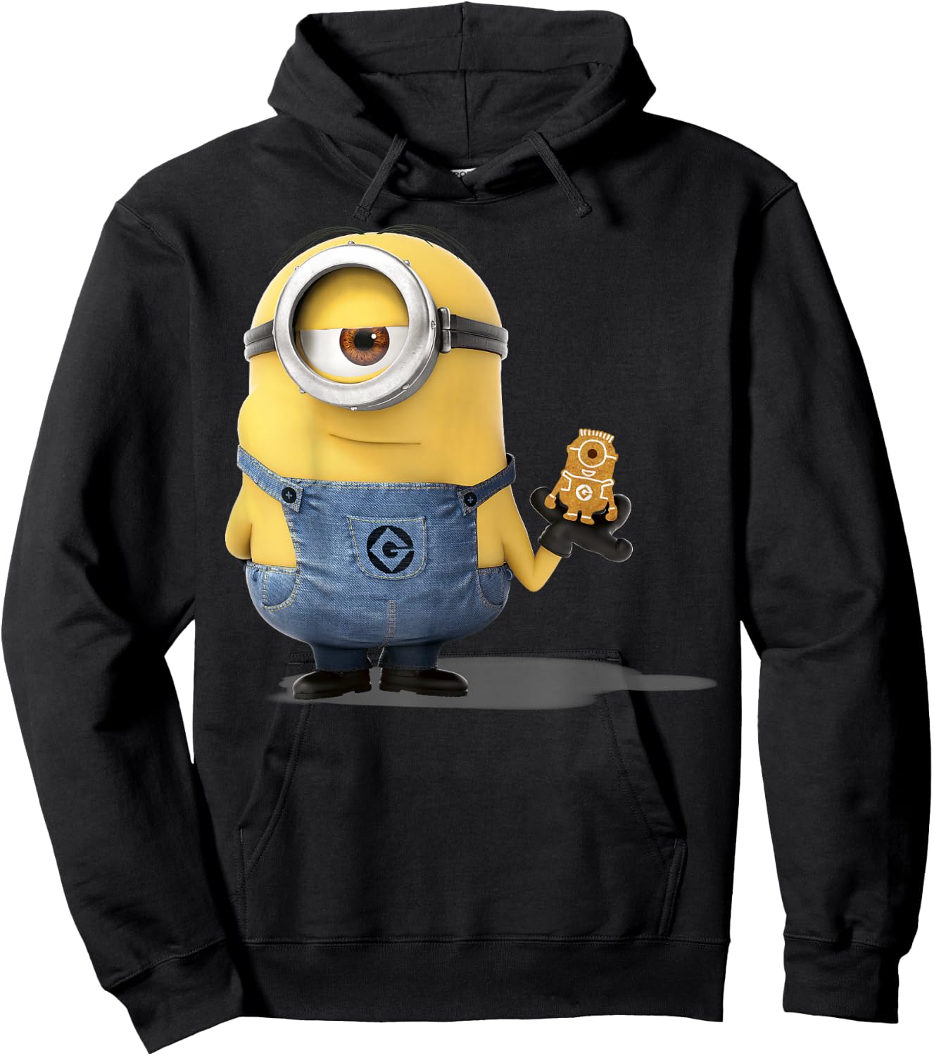 Despicable Me Minions Holding A Ginger Bread Minion Portrait Small Hoodie - Hoodie | Black