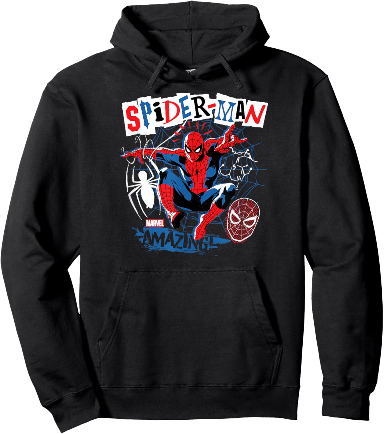 Spider-Man - Punk Poster Hoodie - Hoodie | Black