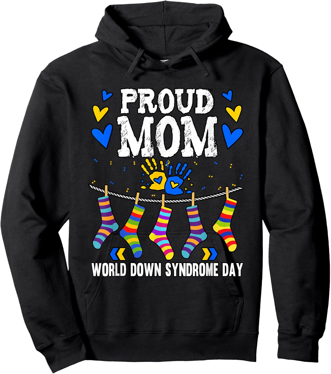 Down Syndrome Awareness Mom Hoodie - Hoodie | Black