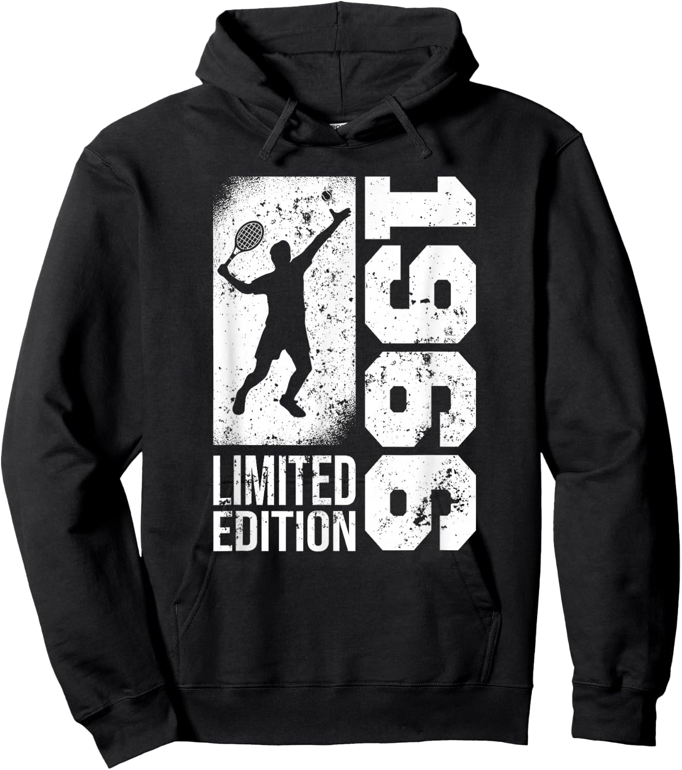 Tennisplayer Vintage born 1966 Birthday Tennis-Balls Tennis Hoodie - Hoodie | Black