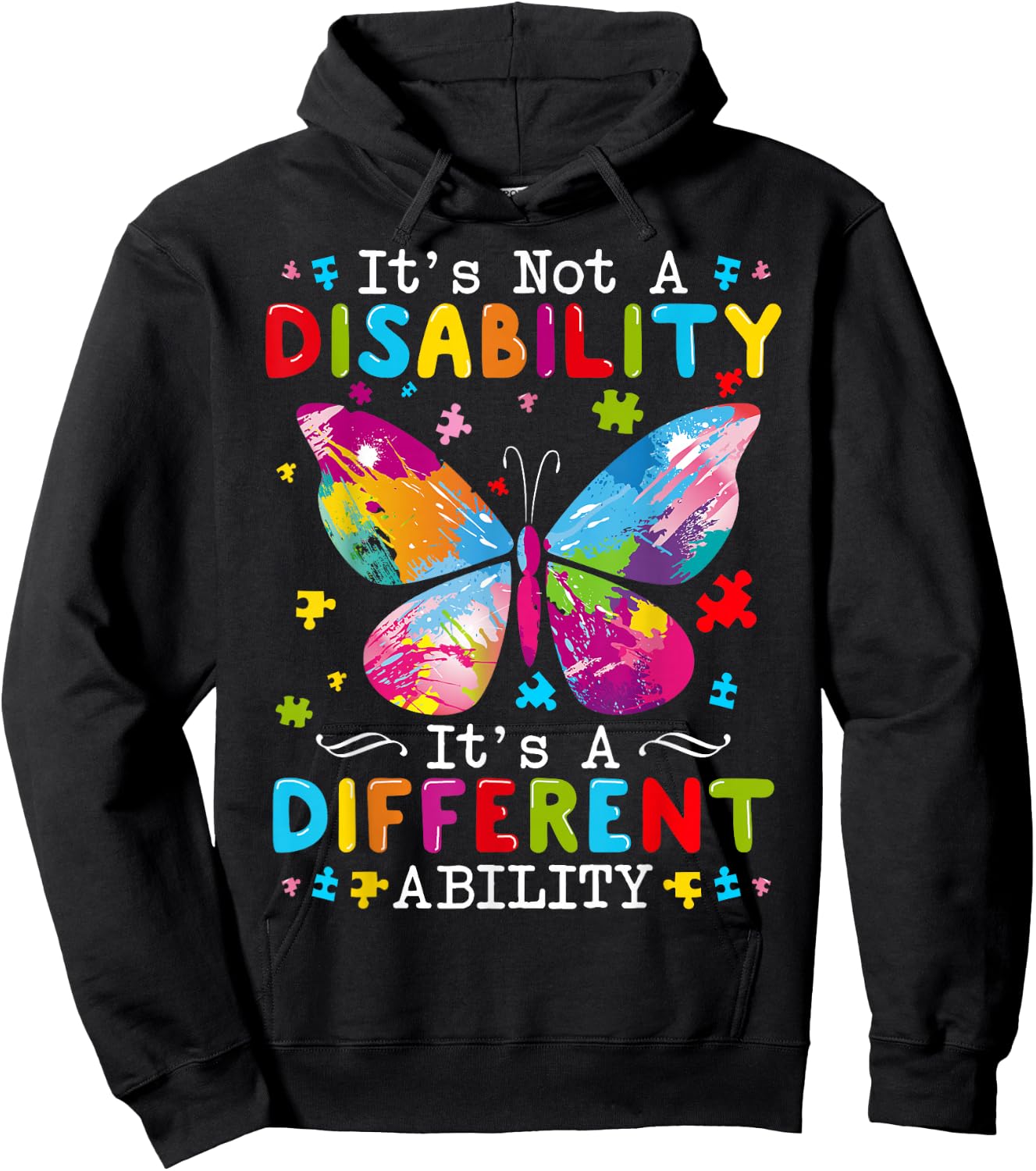 It's Not A Disability It's A Different Ability Hoodie - Hoodie | Black