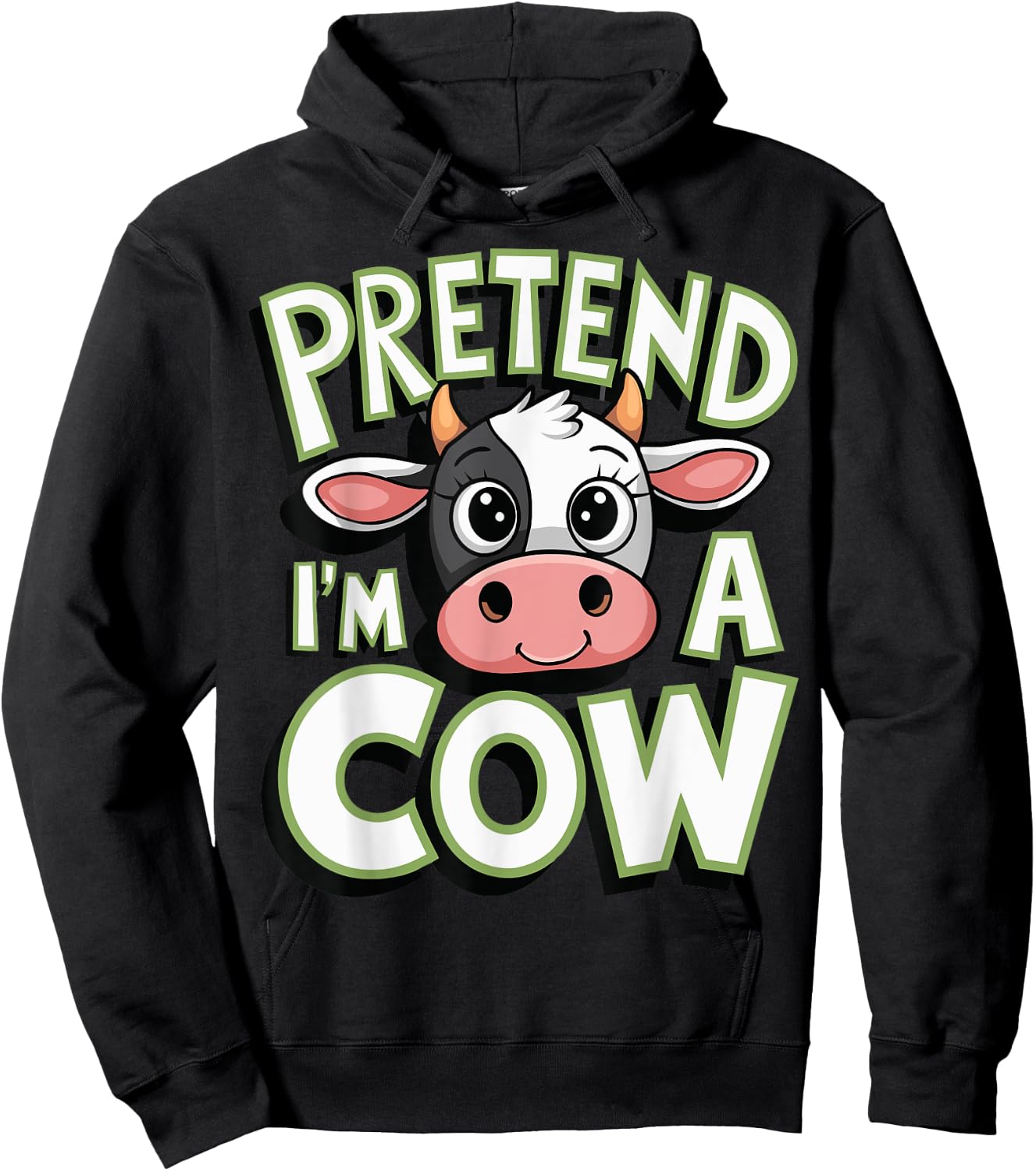 Pretend I'm A Cow Hoodie - Hoodie | Black
