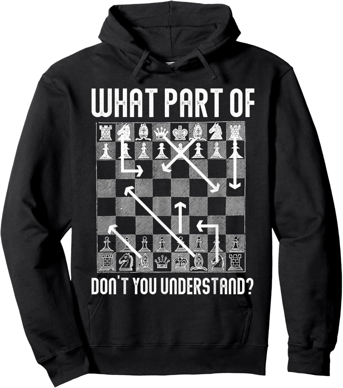 What Part Of Don't You Understand Funny Chess Hoodie - Hoodie | Black