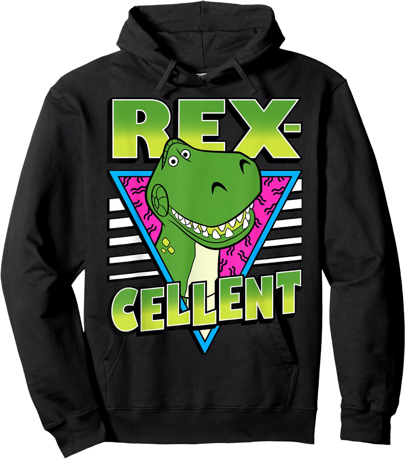 Disney Pixar Toy Story 4 Retro REX-Cellent Portrait Hoodie - Hoodie | Black