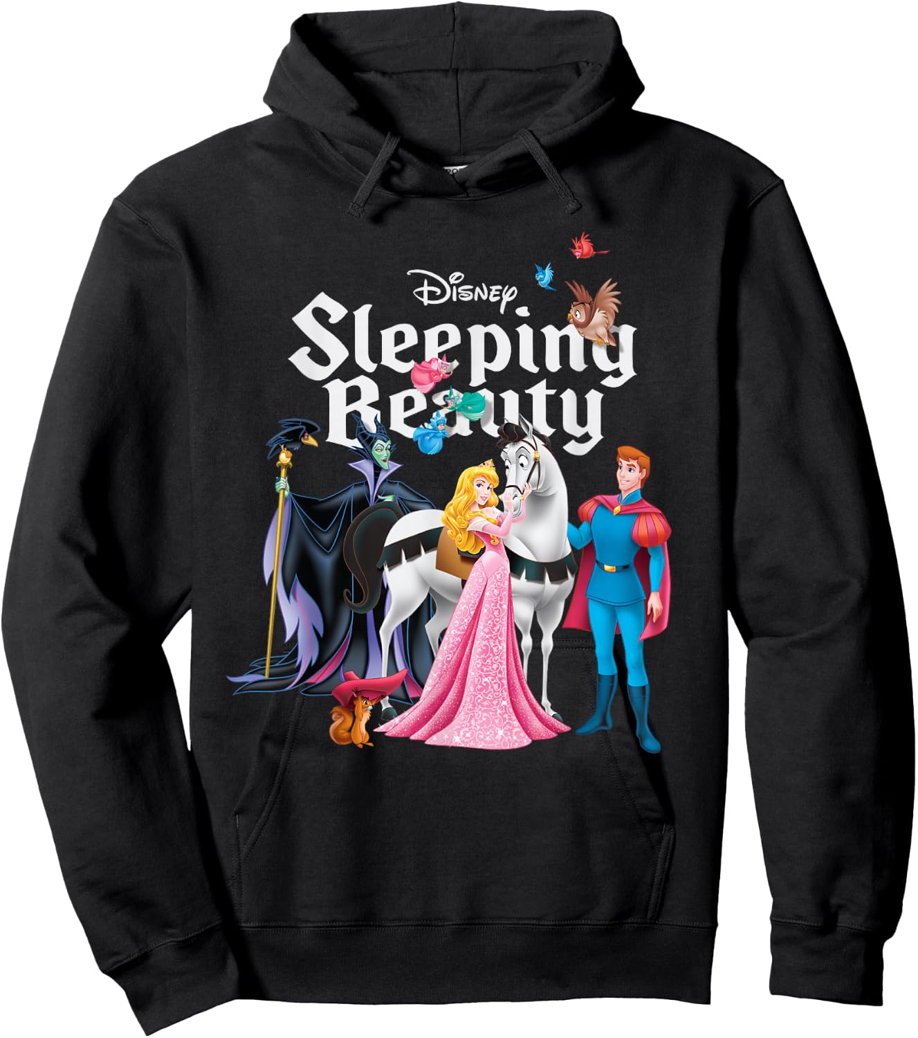 Disney Sleeping Beauty Characters Hoodie - Hoodie | Black