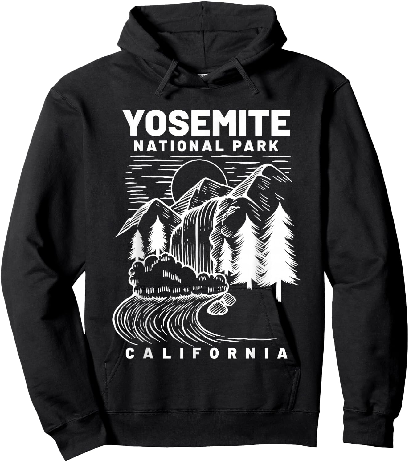 Yosemite National Park California Hiker Hoodie - Hoodie | Black