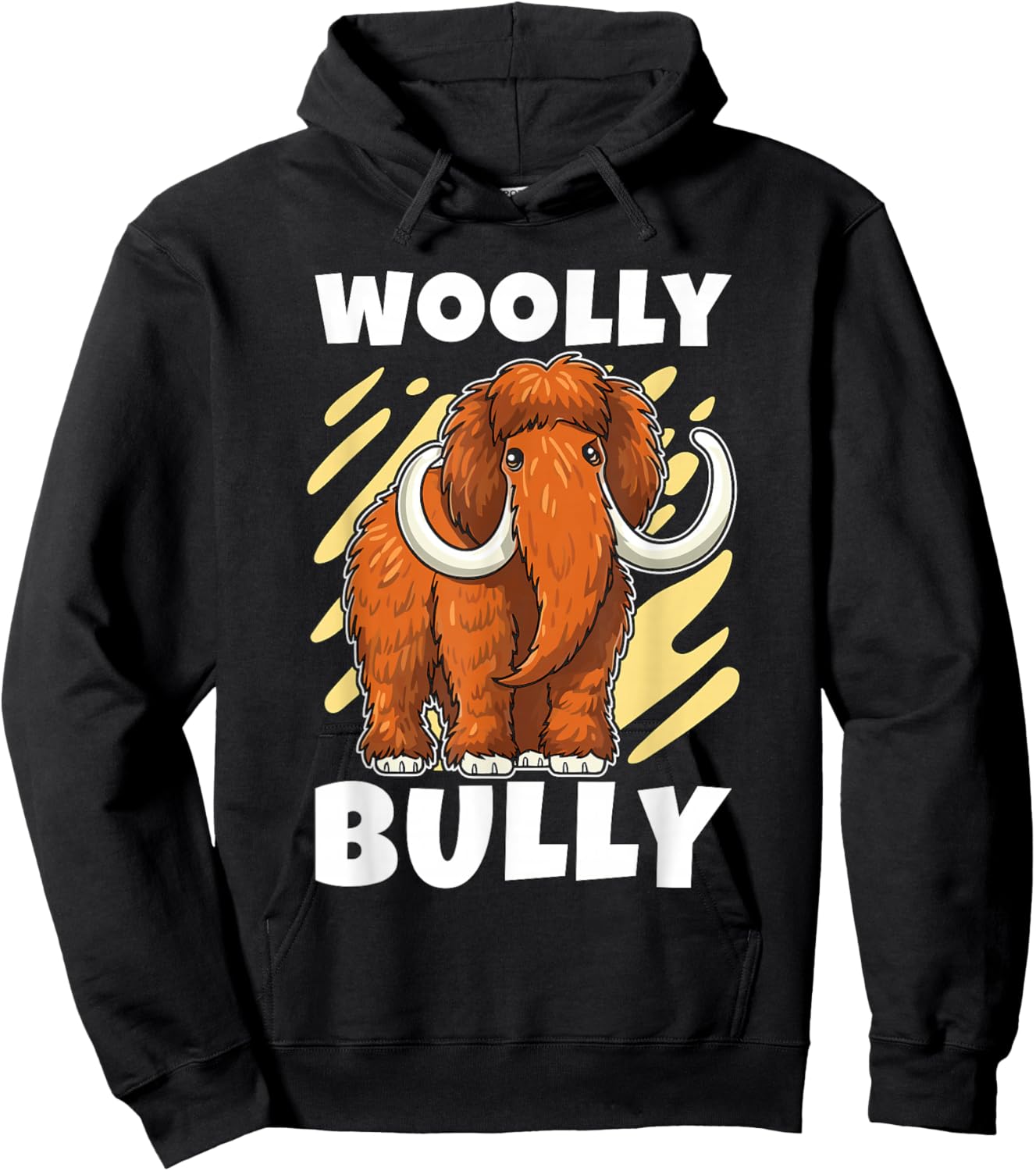 Woolly Bully Stone Elephant Prehistoric Woolly Mammoth Hoodie - Hoodie | Black