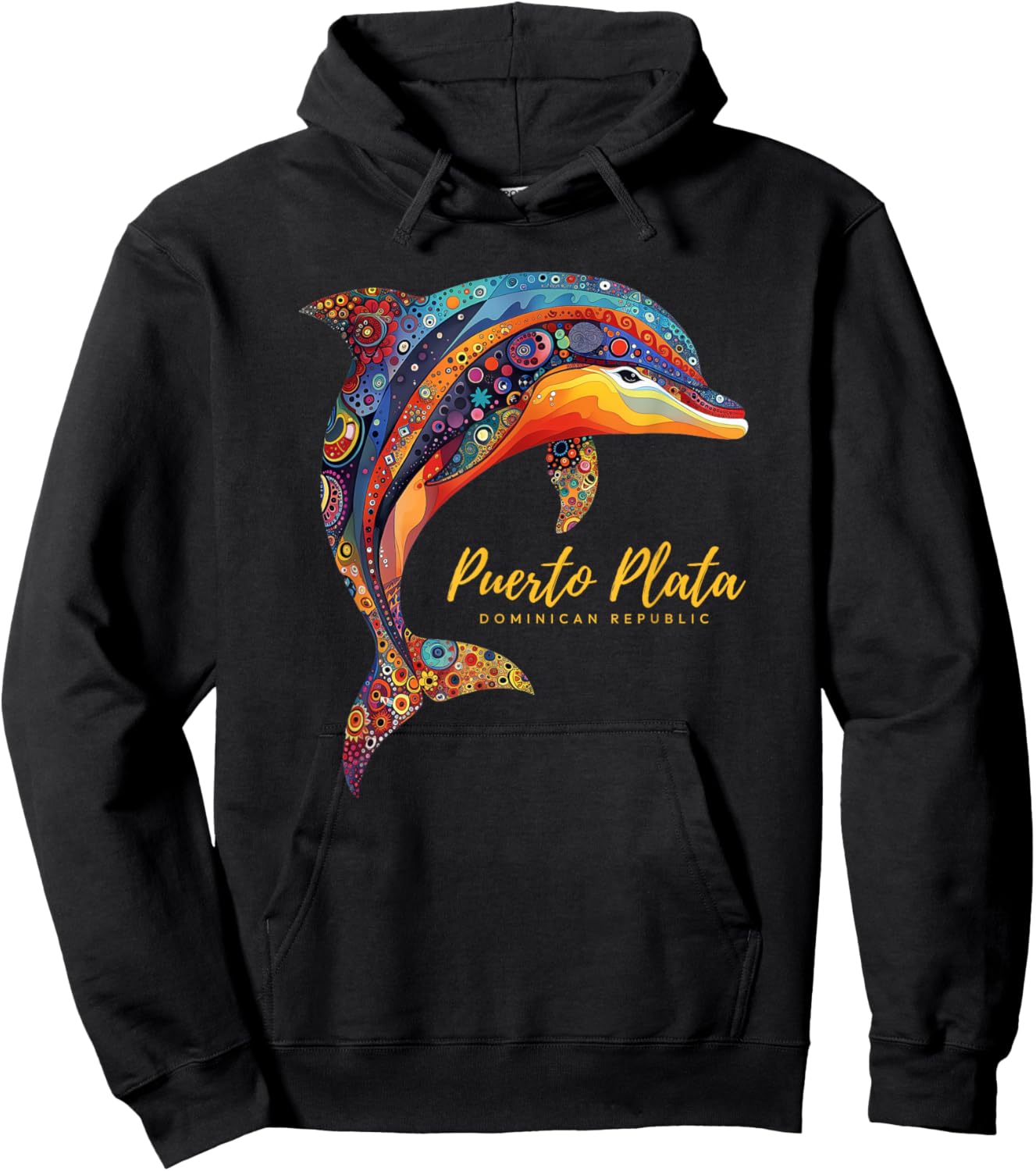 Puerto Plata Dominican Republic Beach Vacation Dolphin Women Hoodie - Hoodie | Black