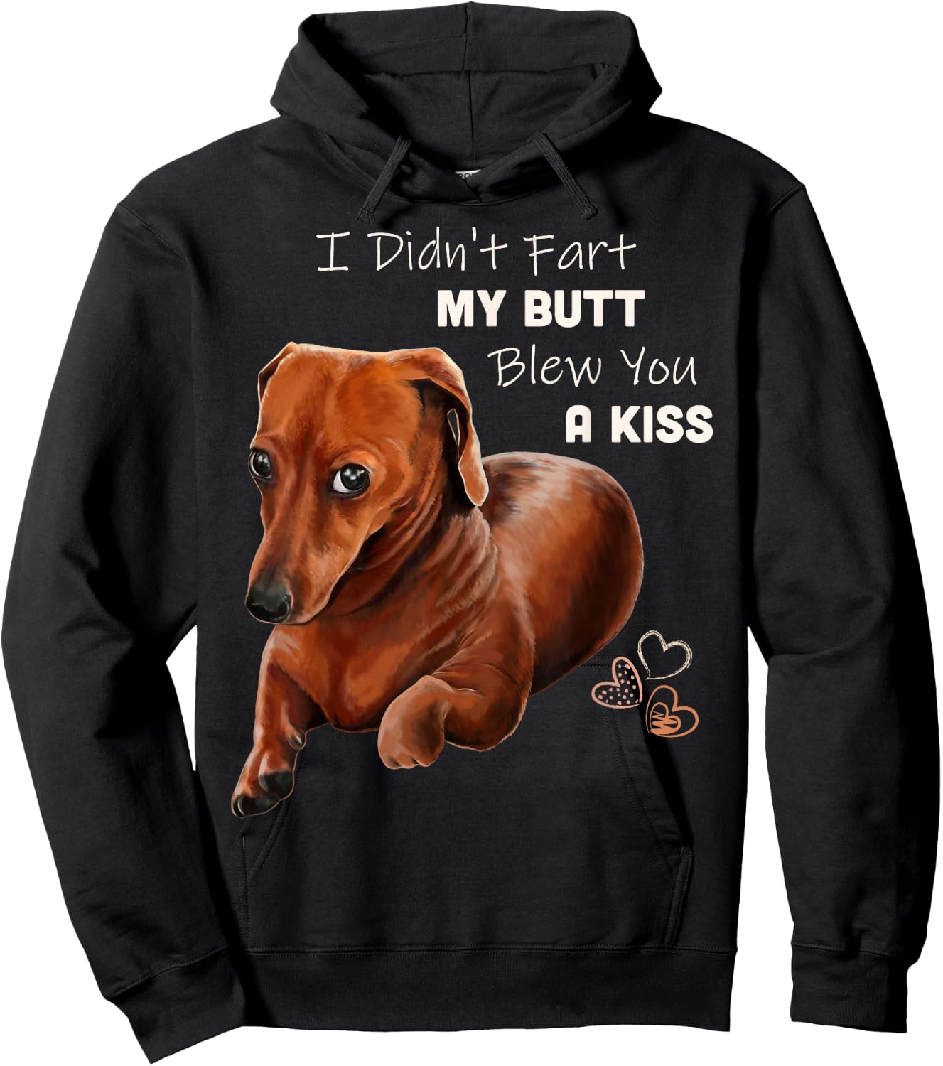 Floppy Tail Dog Women Hoodie - Hoodie | Black
