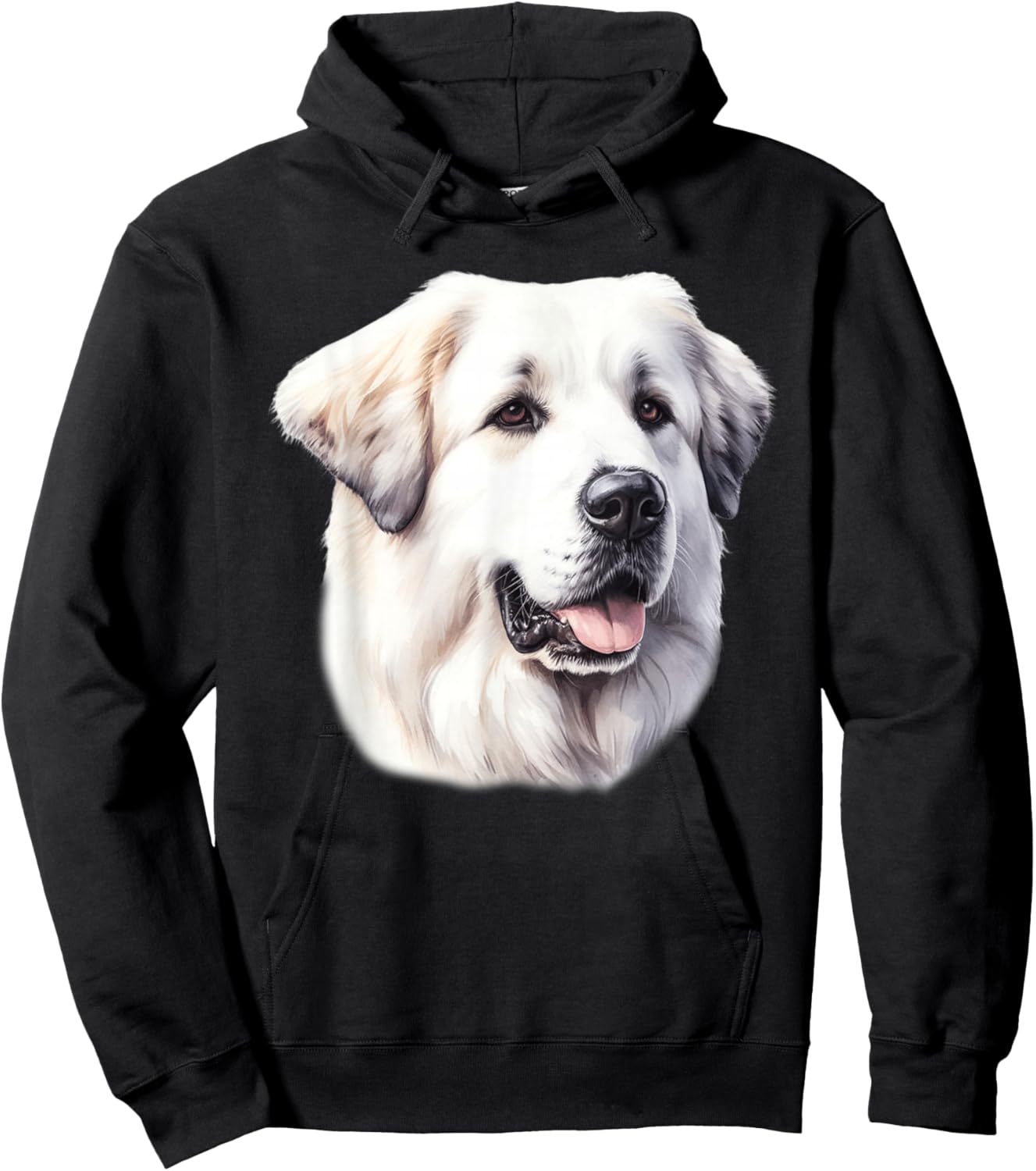 Great Pyrenees Portrait Hoodie - Hoodie | Black