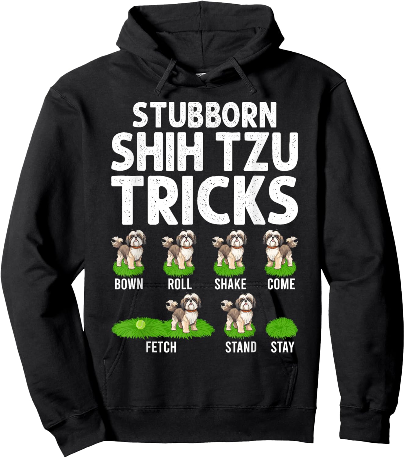 Funny Shih Tzu Trick , Women & Kids Dog Hoodie - Hoodie | Black
