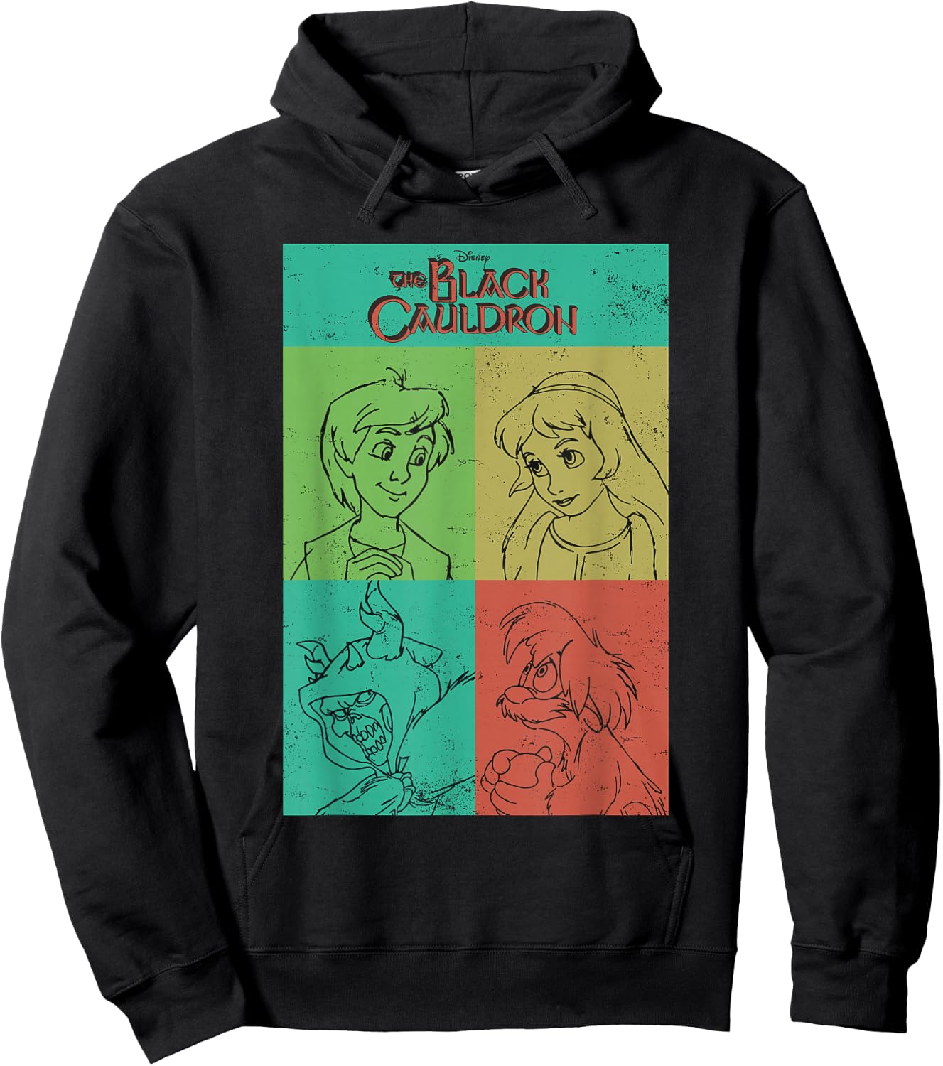 Disney The Black Cauldron Character Grid Hoodie - Hoodie | Black
