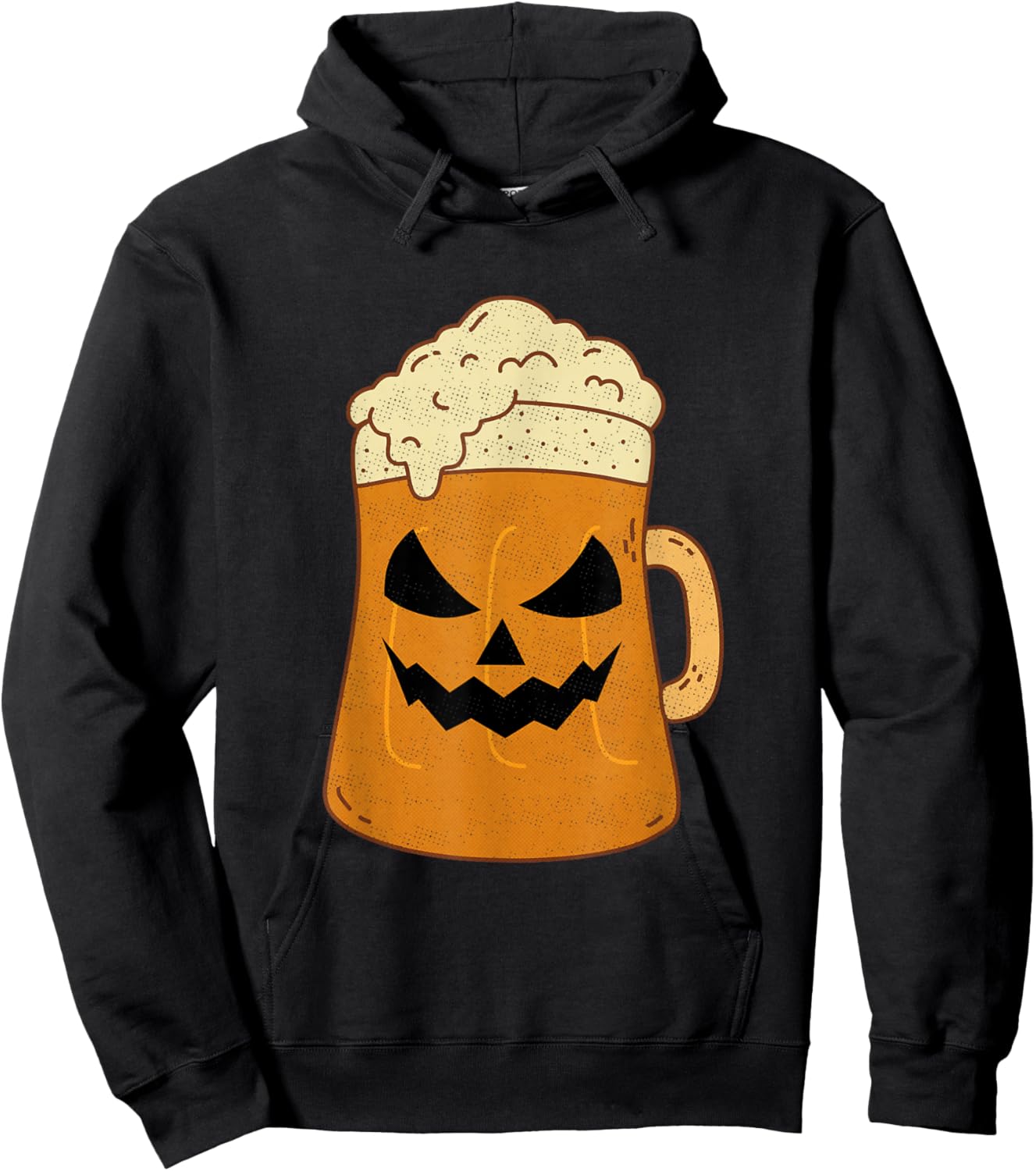 Beer Lover Pumpkin Face Happy Halloween 2024 Hoodie - Hoodie | Black