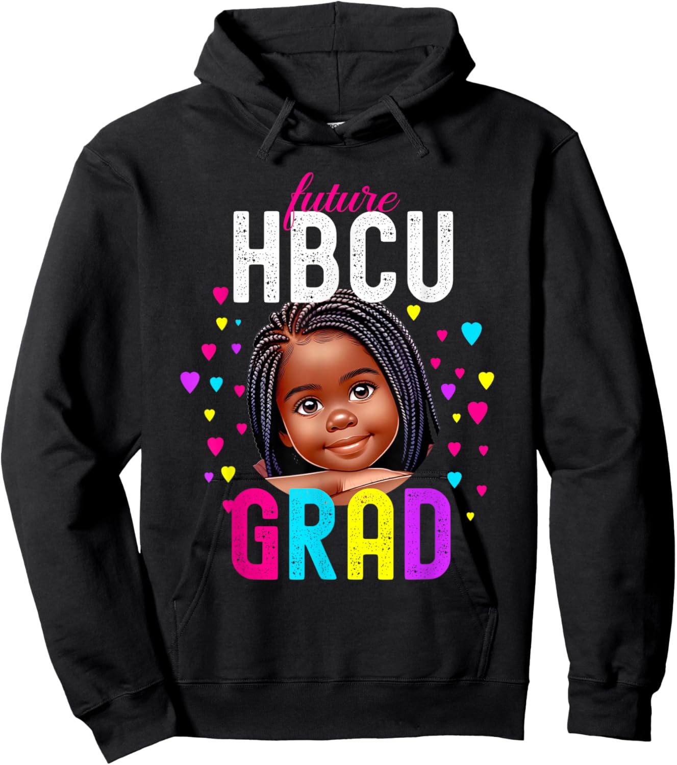 Future HBCU Grad Young Black Girl Youth Kids Hoodie - Hoodie | Black