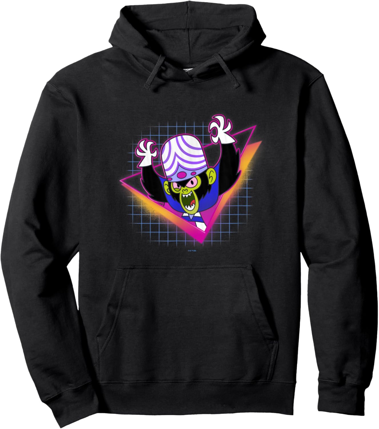 Power Puff Girls Mojo JoJo Evil Laughter Retro Logo Hoodie - Hoodie | Black