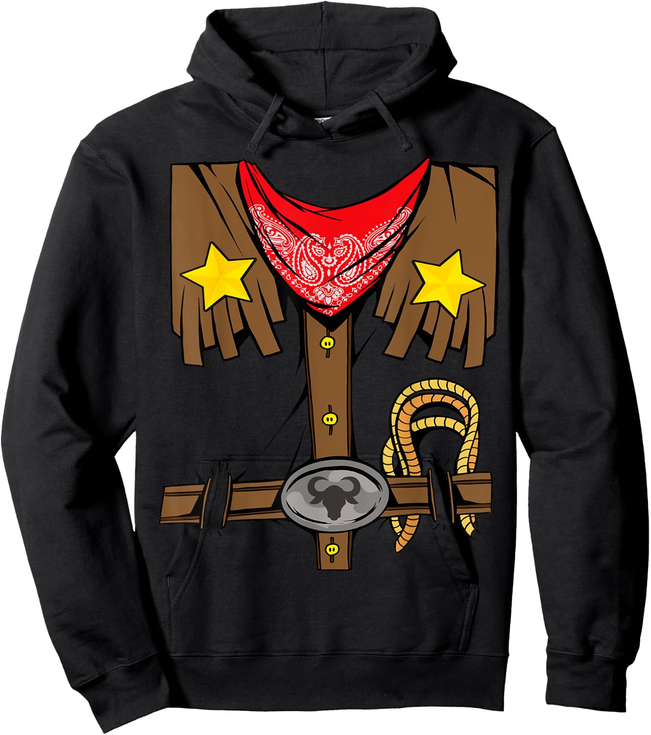 Rodeo Outfit Wild Western Cowboy Cowgirl Halloween Costume Hoodie - Hoodie | Black