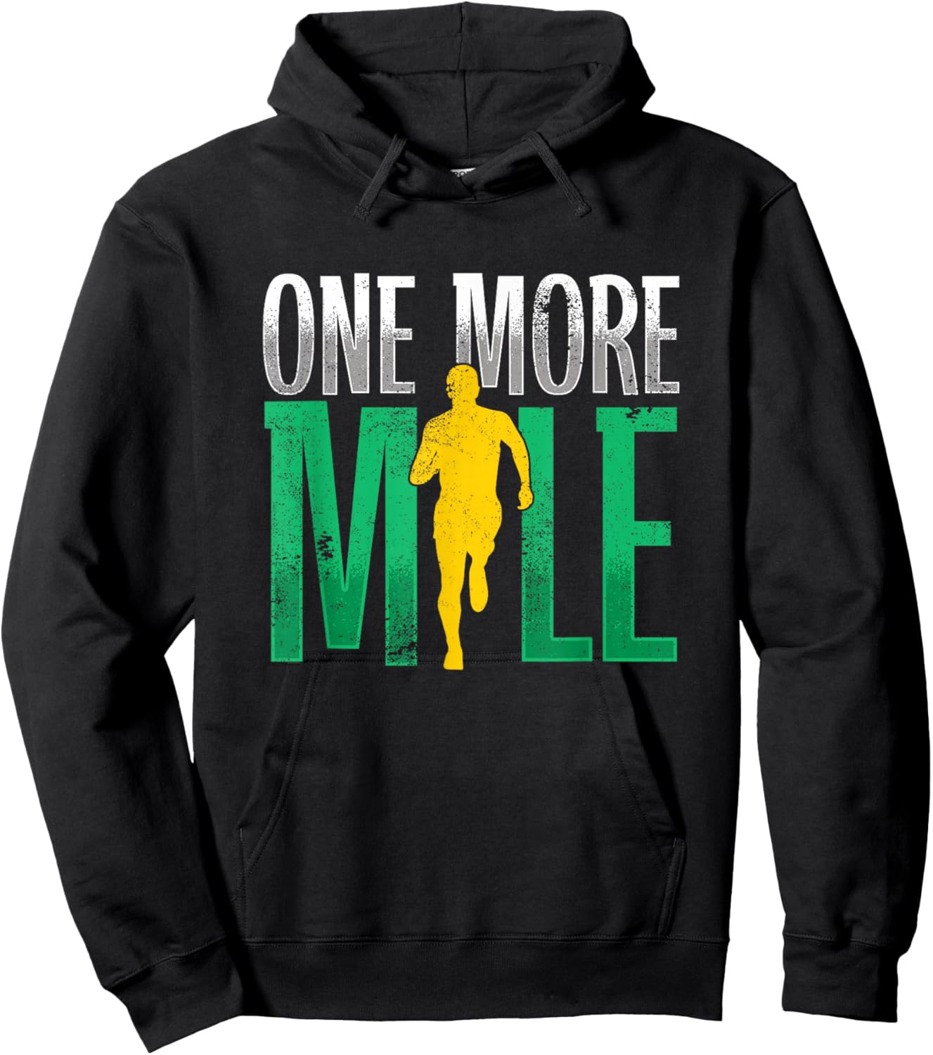 One More Mile | Marathon Running | Runner Hoodie - Hoodie | Black