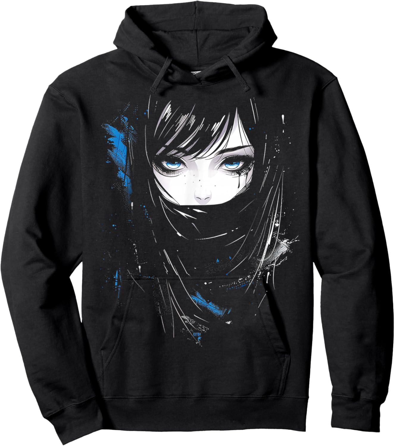 Anime Manga Motif Art Anime Hoodie - Hoodie | Black