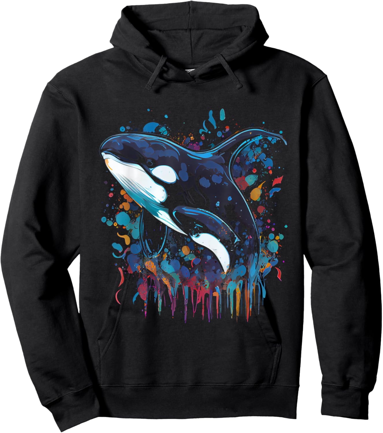 Orca whale fish favorite animal fan orca favorite whale Hoodie - Hoodie | Black