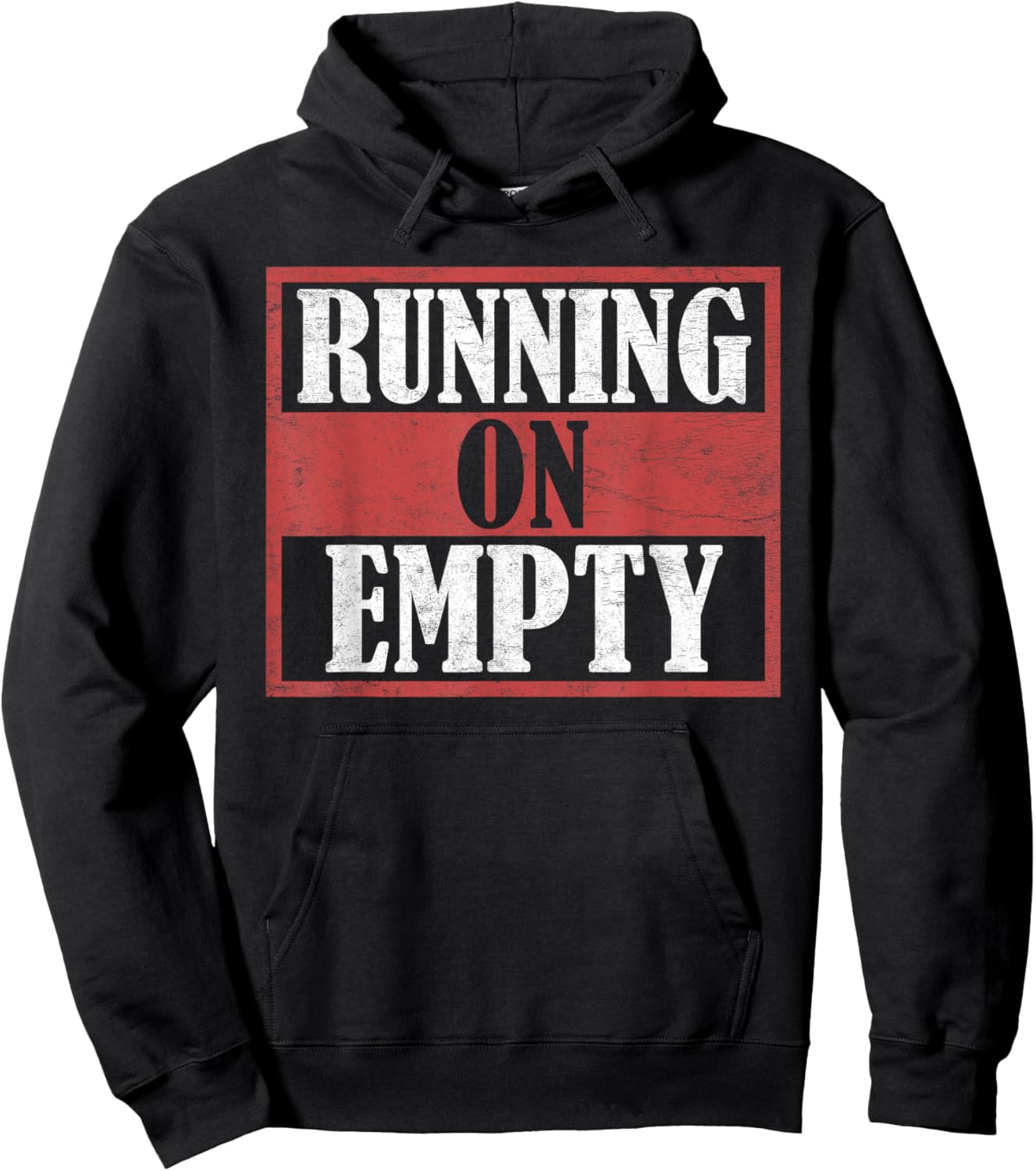 Runner RUNNING ON EMPTY Jogging Funny Running Hoodie - Hoodie | Black