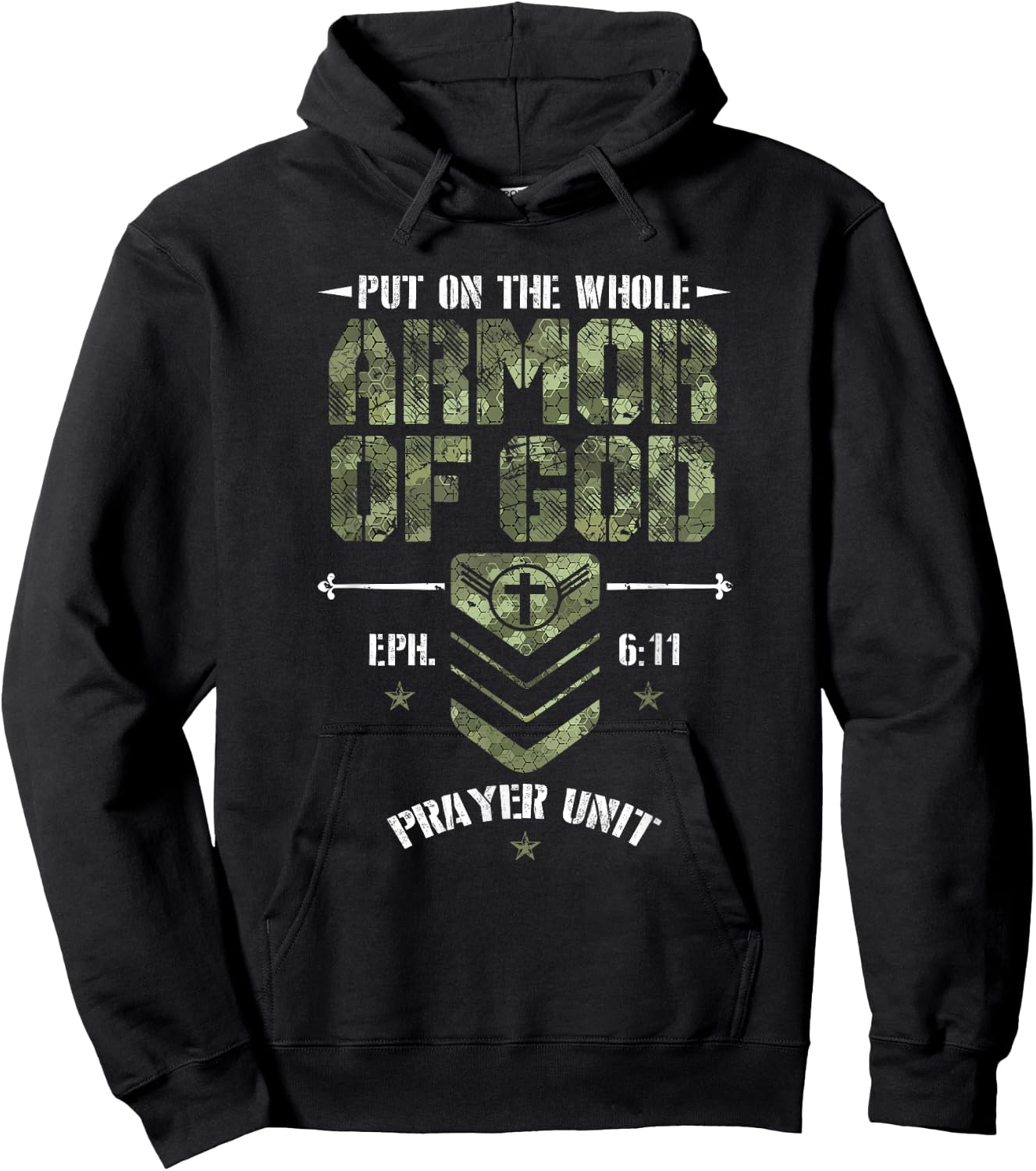 Camo Armor Of God Christians Religious Camouflage Hoodie - Hoodie | Black