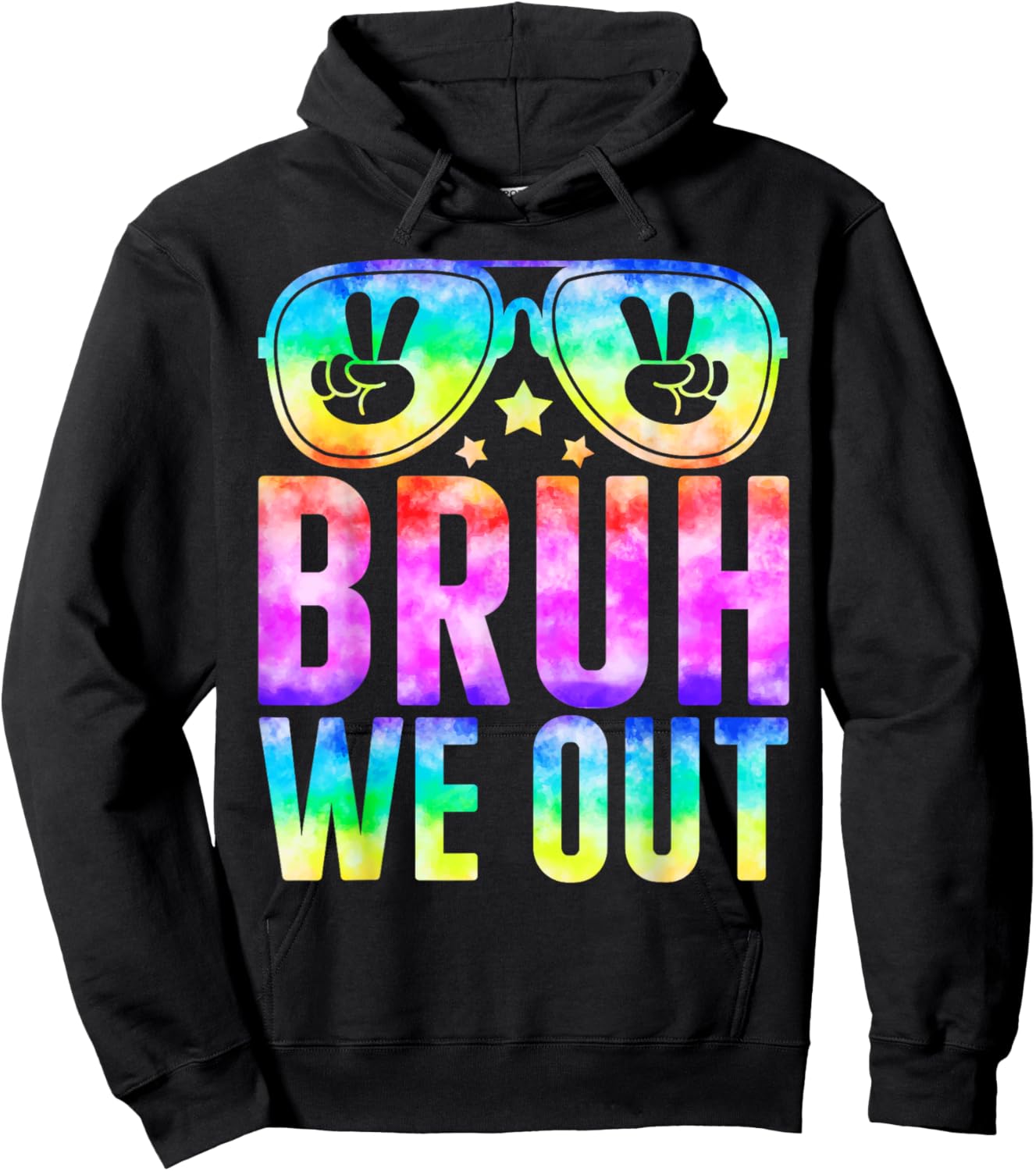 Bruh We Out Cute Sunglass End Of School Year Teacher Summer Hoodie - Hoodie | Black
