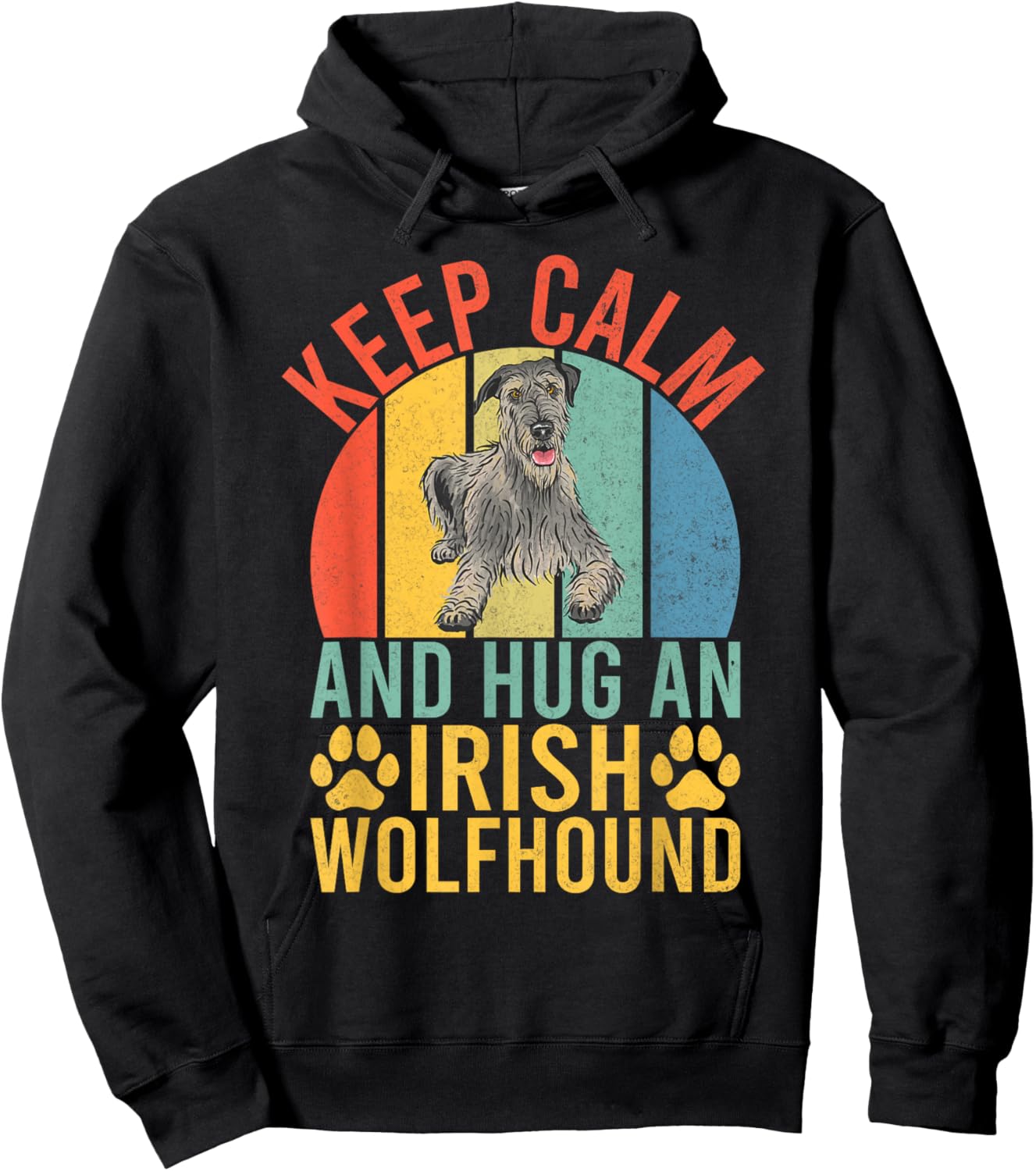 Keep Calm and Hug an Irish Wolfhound Hoodie - Hoodie | Black