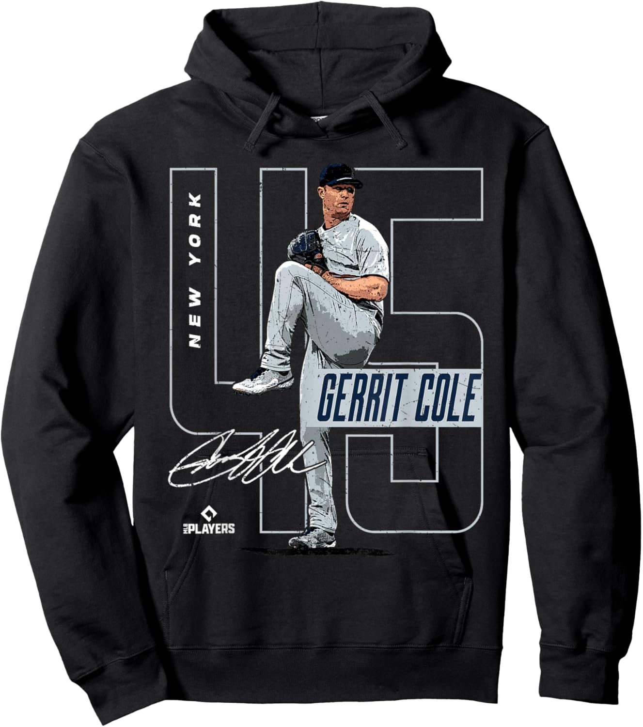 Gerrit Cole | New York Baseball MLB Players | MLBCOL4058 Hoodie - Hoodie | Black