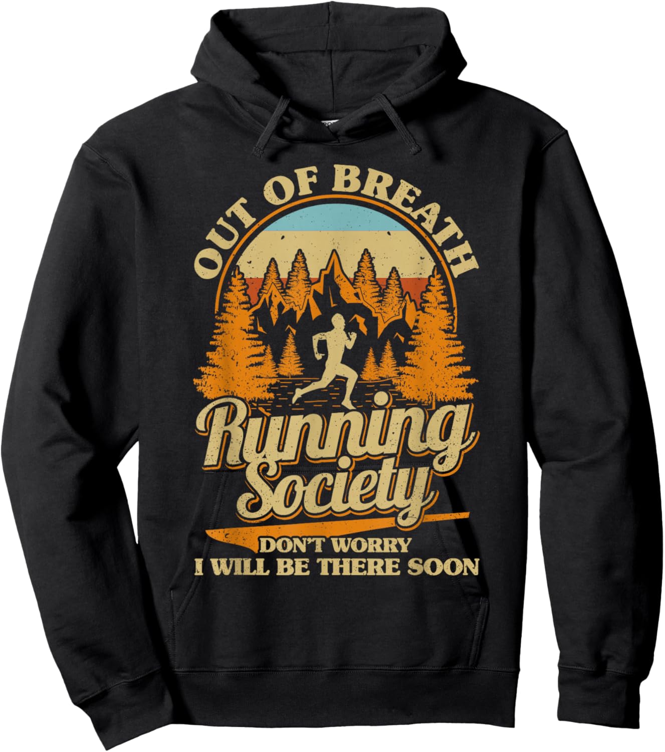 Out of Breath Runny Society Funny Runner Running Men Women Hoodie - Hoodie | Black