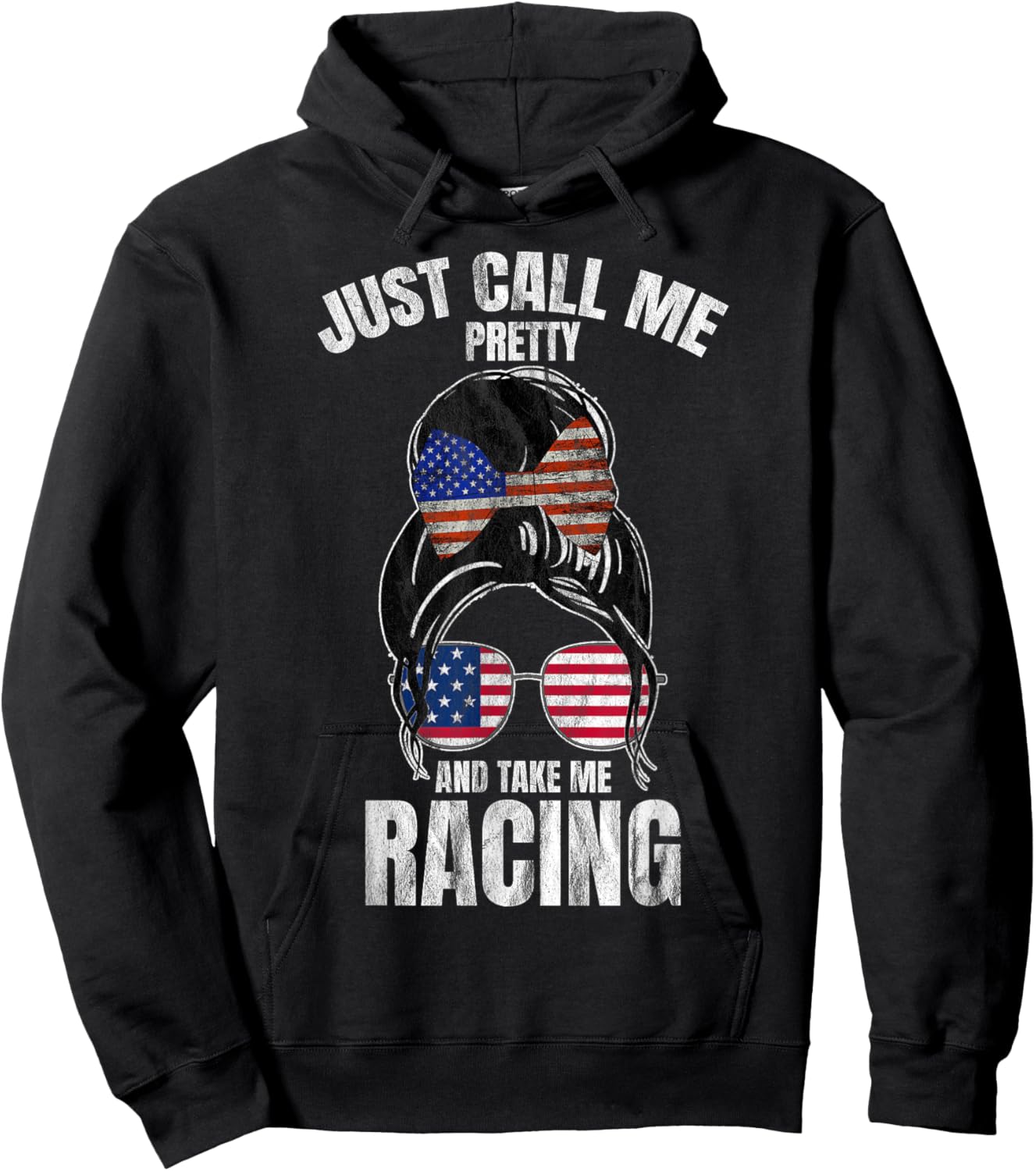 Just Call Me Pretty Race Girl And Take Me Racing Hoodie - Hoodie | Black