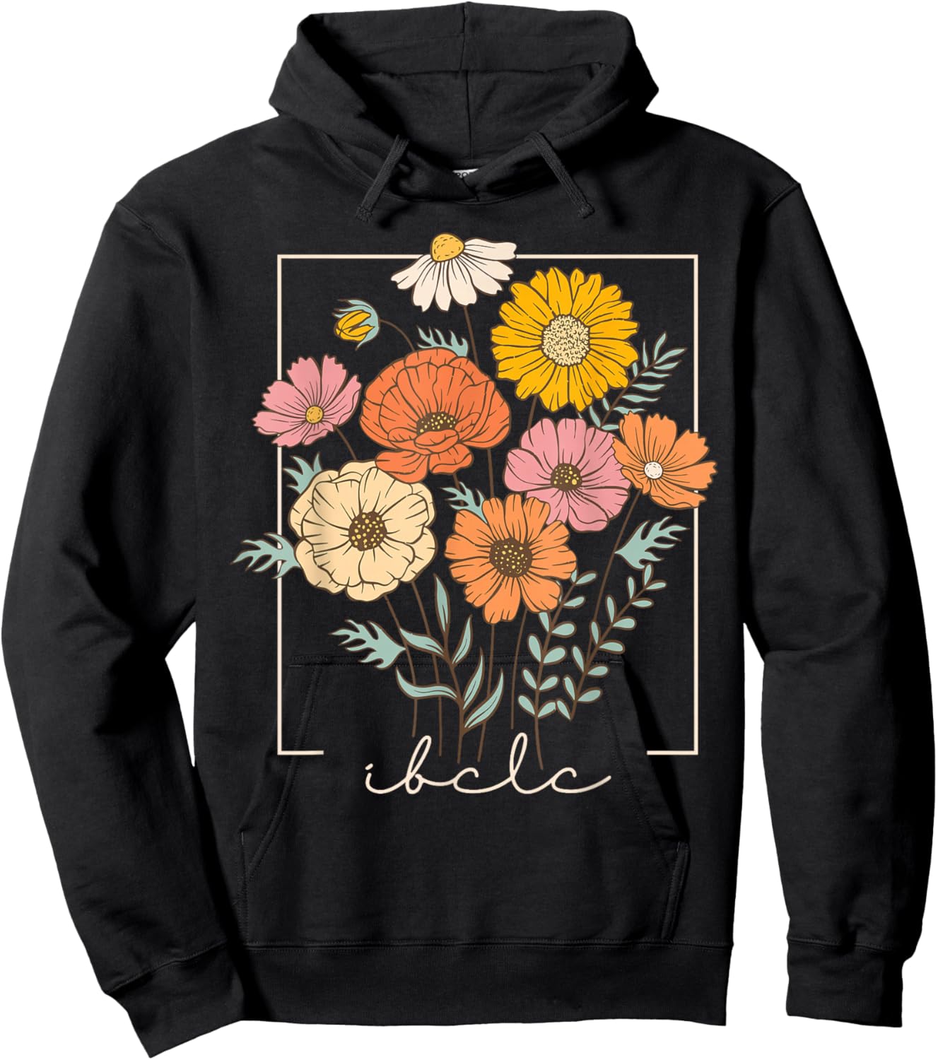 Flower IBCLC Lactation Consultant Breastfeeding Lactivist Hoodie - Hoodie | Black