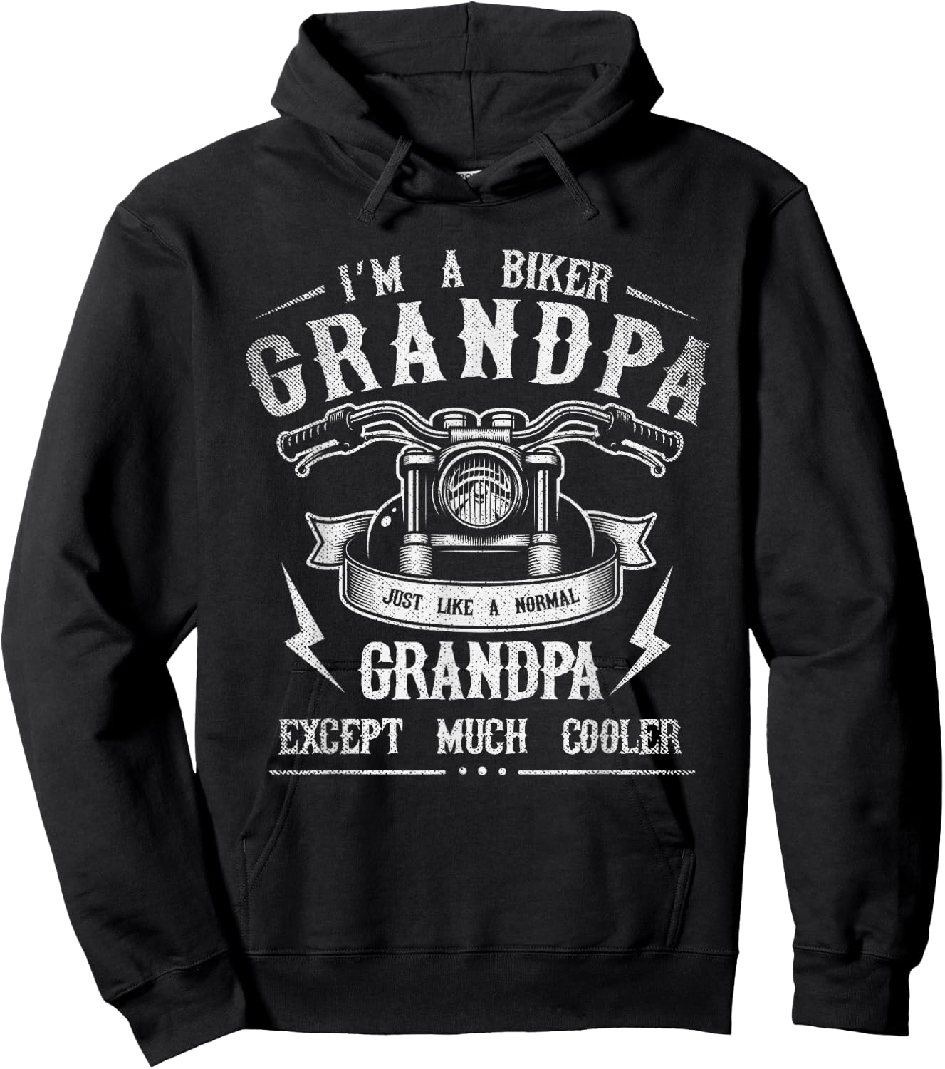 Ich bin ein Biker Grandpa Retirement Gift Motorcyclist Hoodie - Hoodie | Black