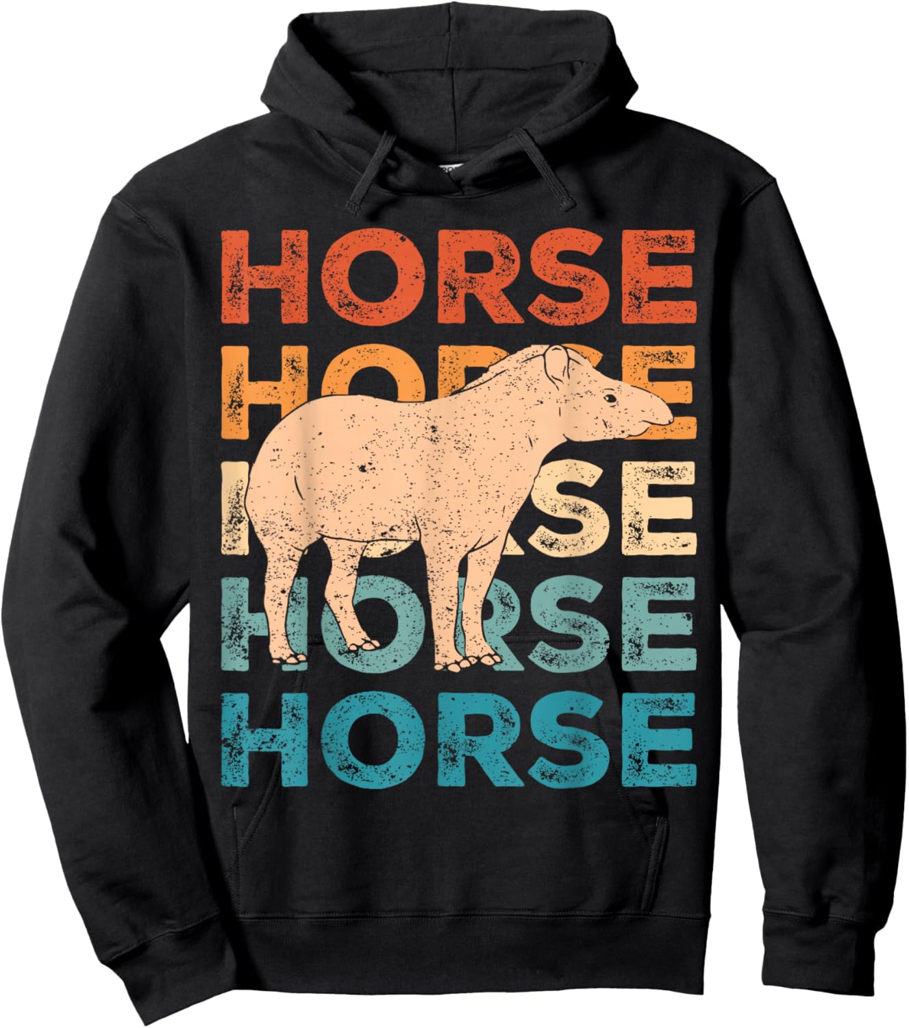 Ex Mormon Tapir Horse LDS Retro Exmo Horse Hoodie - Hoodie | Black