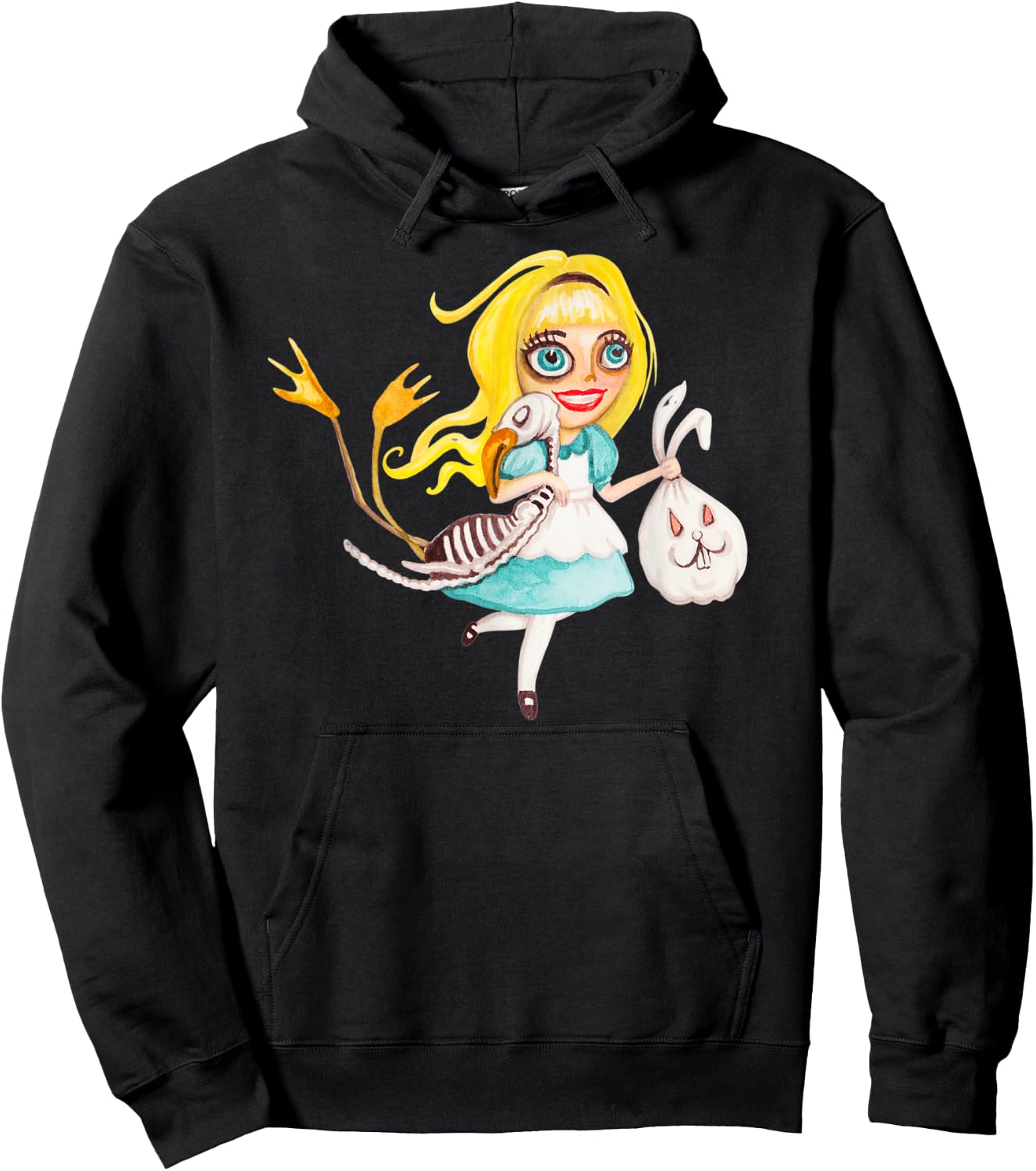 Yellow Hair Girl - Halloween Trick or Treat Design Hoodie - Hoodie | Black